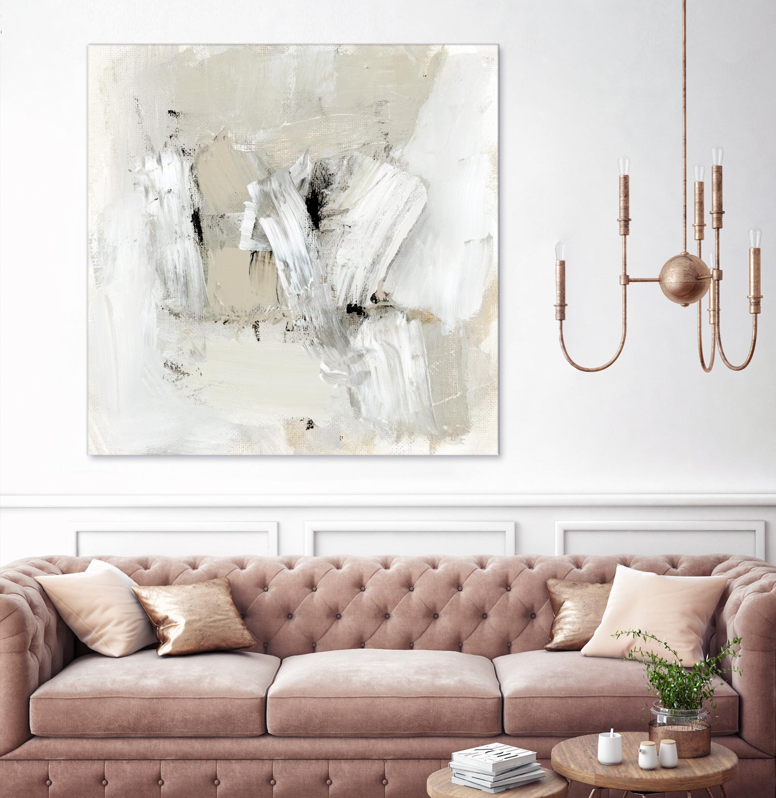 Neutral Brushstrokes I by Victoria Barnes on GIANT ART - beige abstract abstract