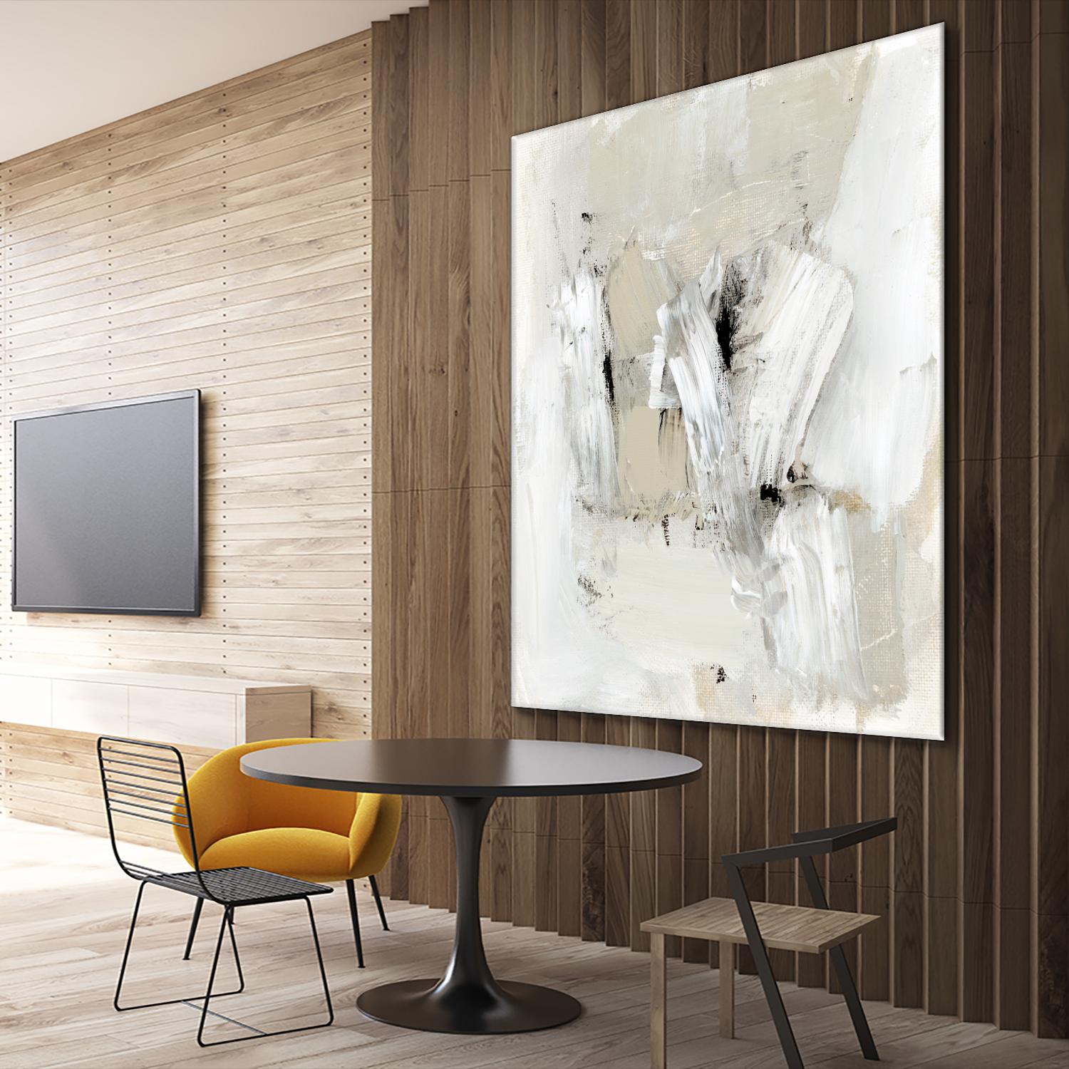 Neutral Brushstrokes I by Victoria Barnes on GIANT ART - beige abstract abstract