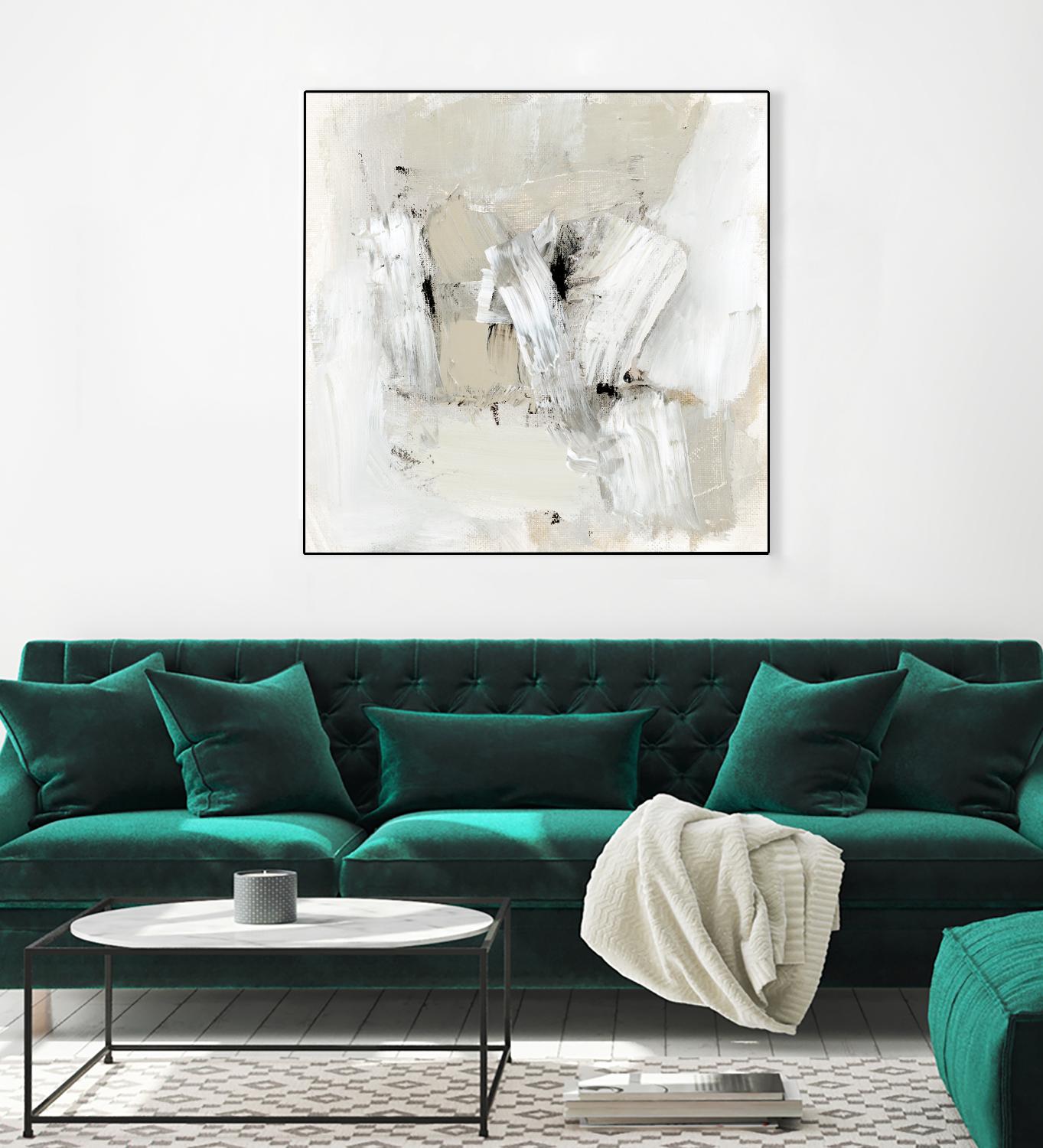 Neutral Brushstrokes I by Victoria Barnes on GIANT ART - beige abstract abstract
