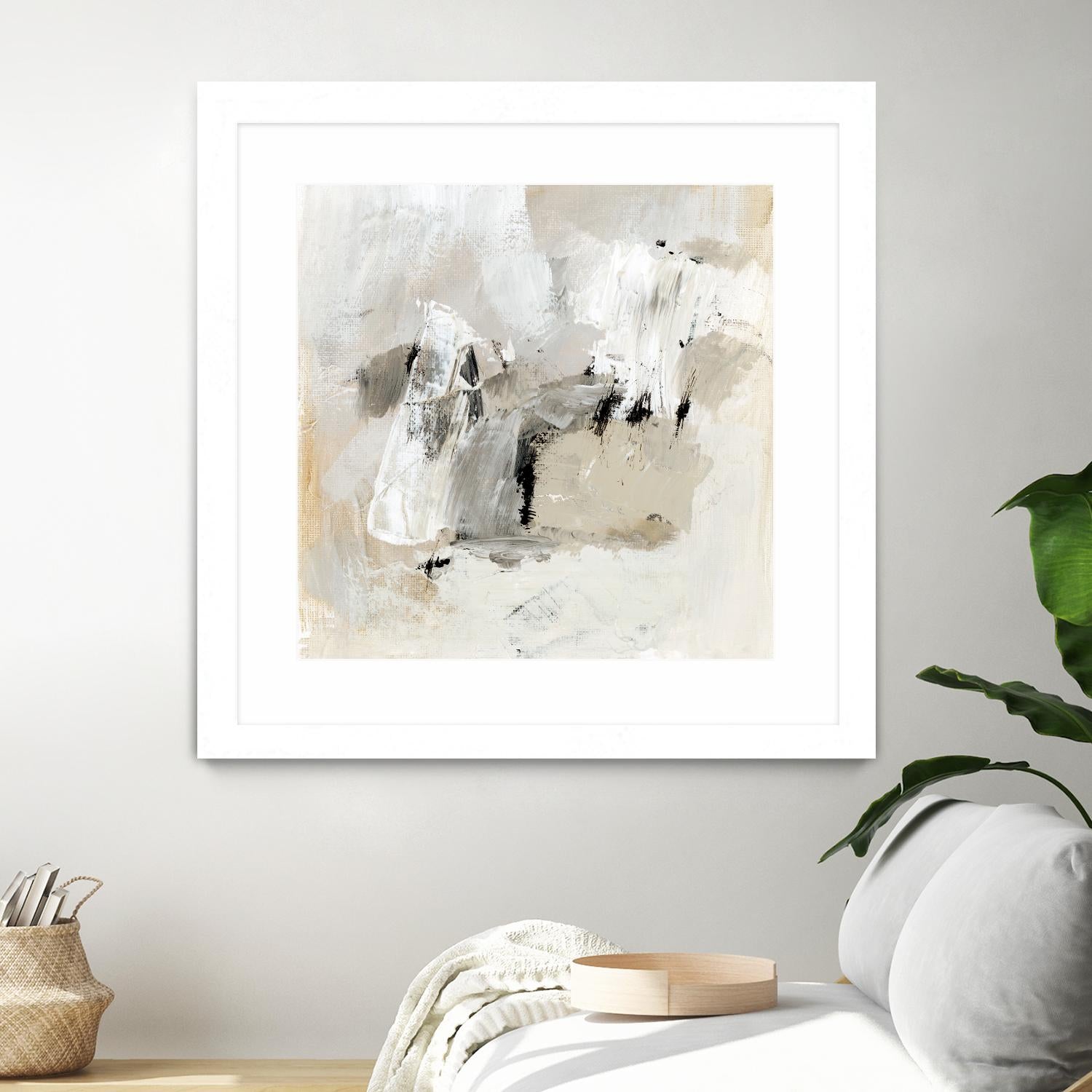 Neutral Brushstrokes II by Victoria Barnes on GIANT ART - beige abstract abstract