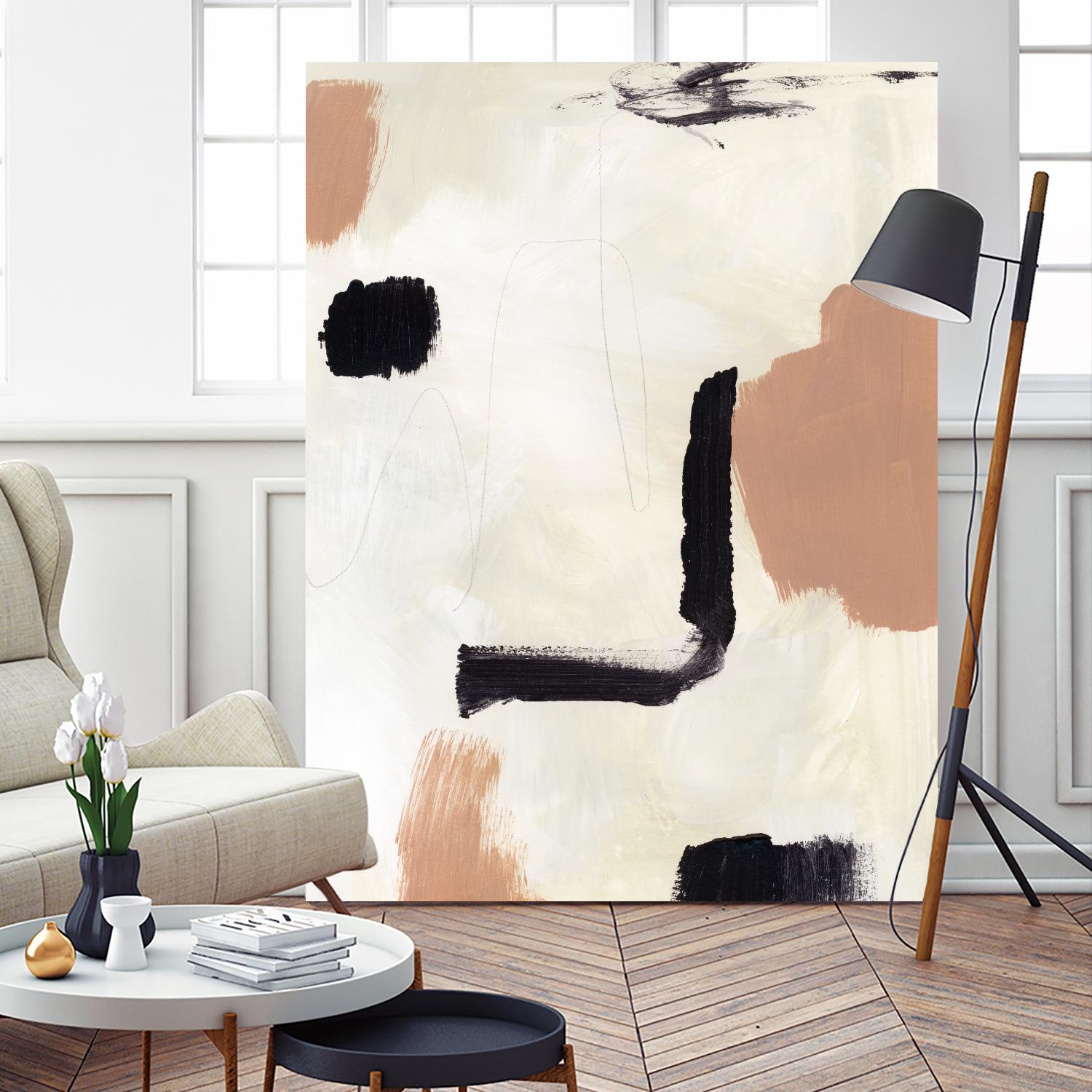 Dialogue I by Victoria Barnes on GIANT ART - beige abstract abstract 