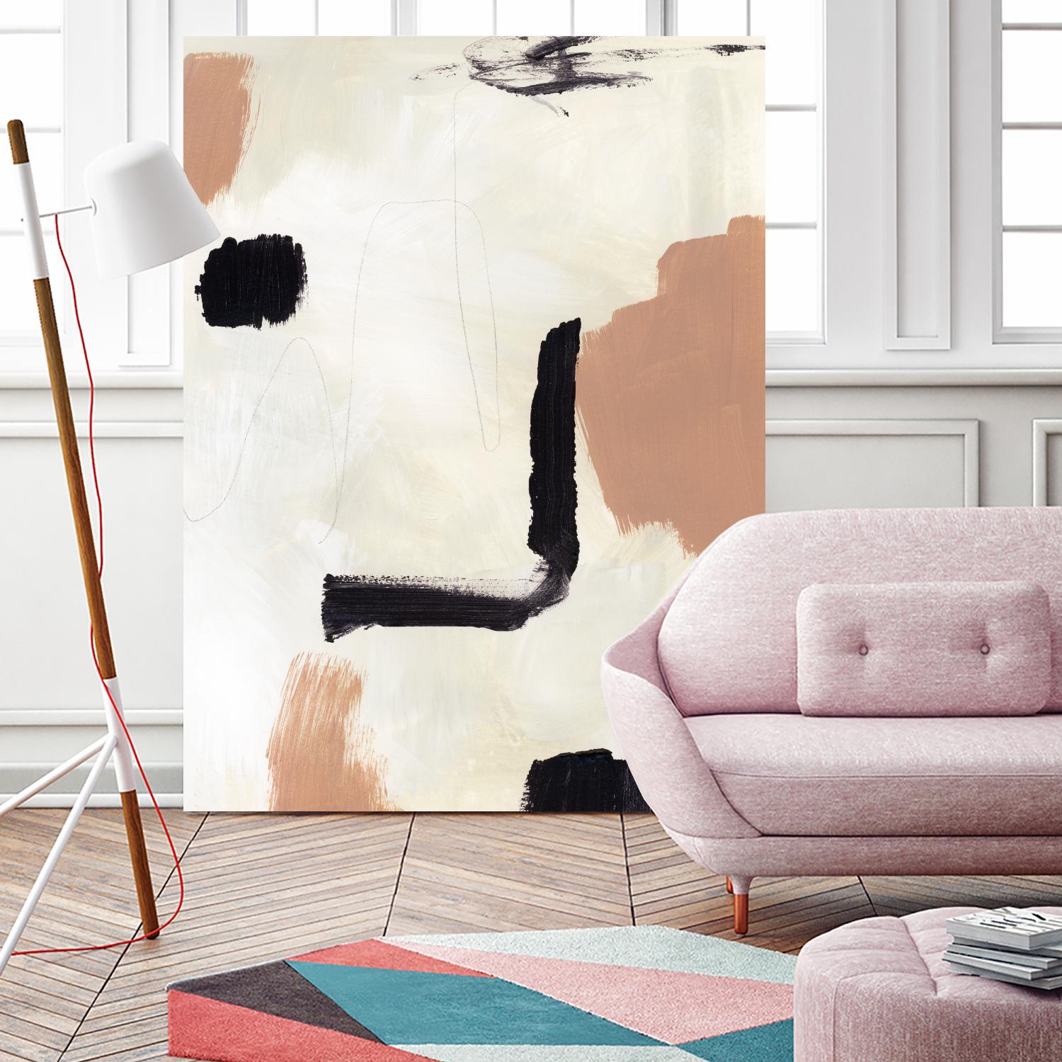 Dialogue I by Victoria Barnes on GIANT ART - beige abstract abstract 