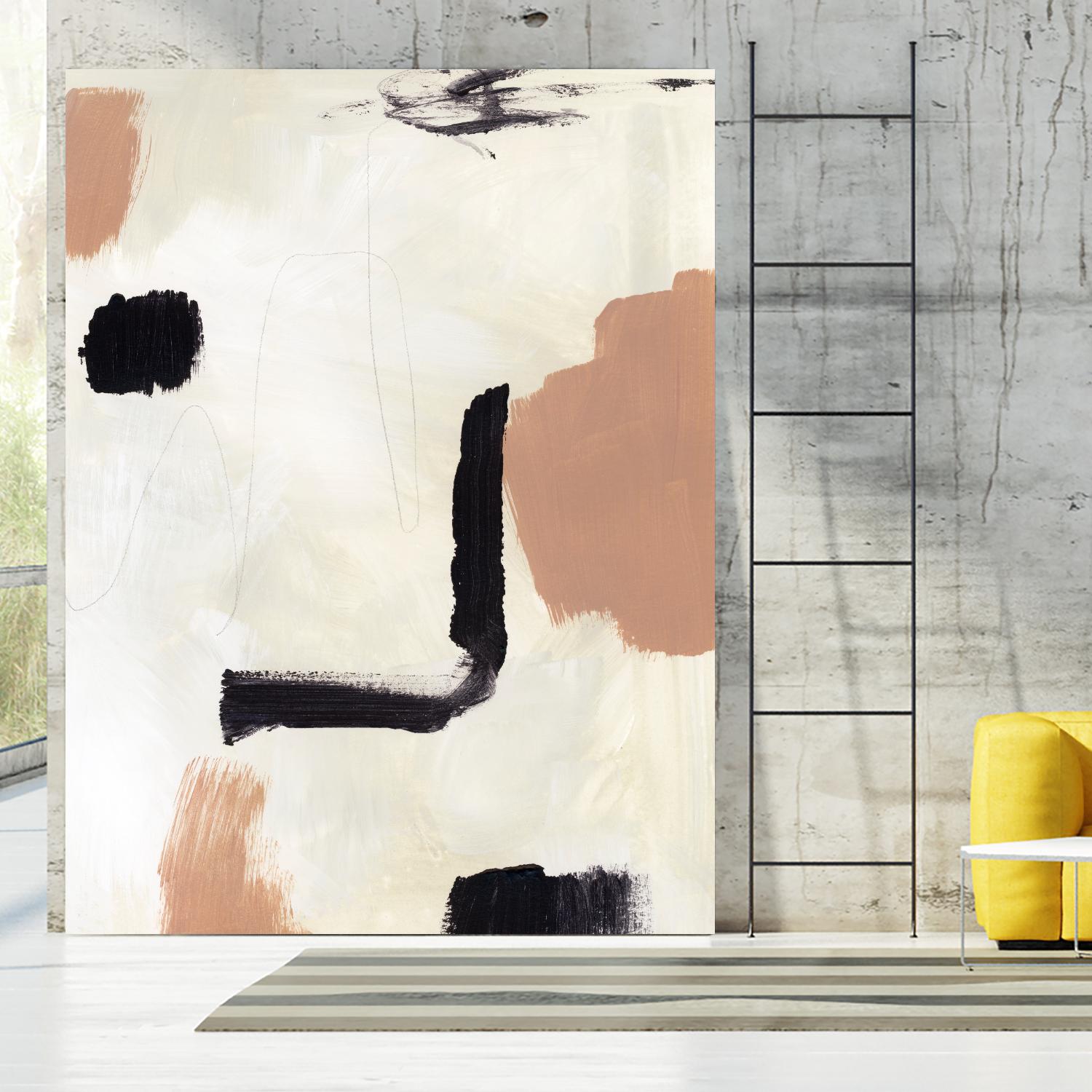 Dialogue I by Victoria Barnes on GIANT ART - beige abstract abstract 
