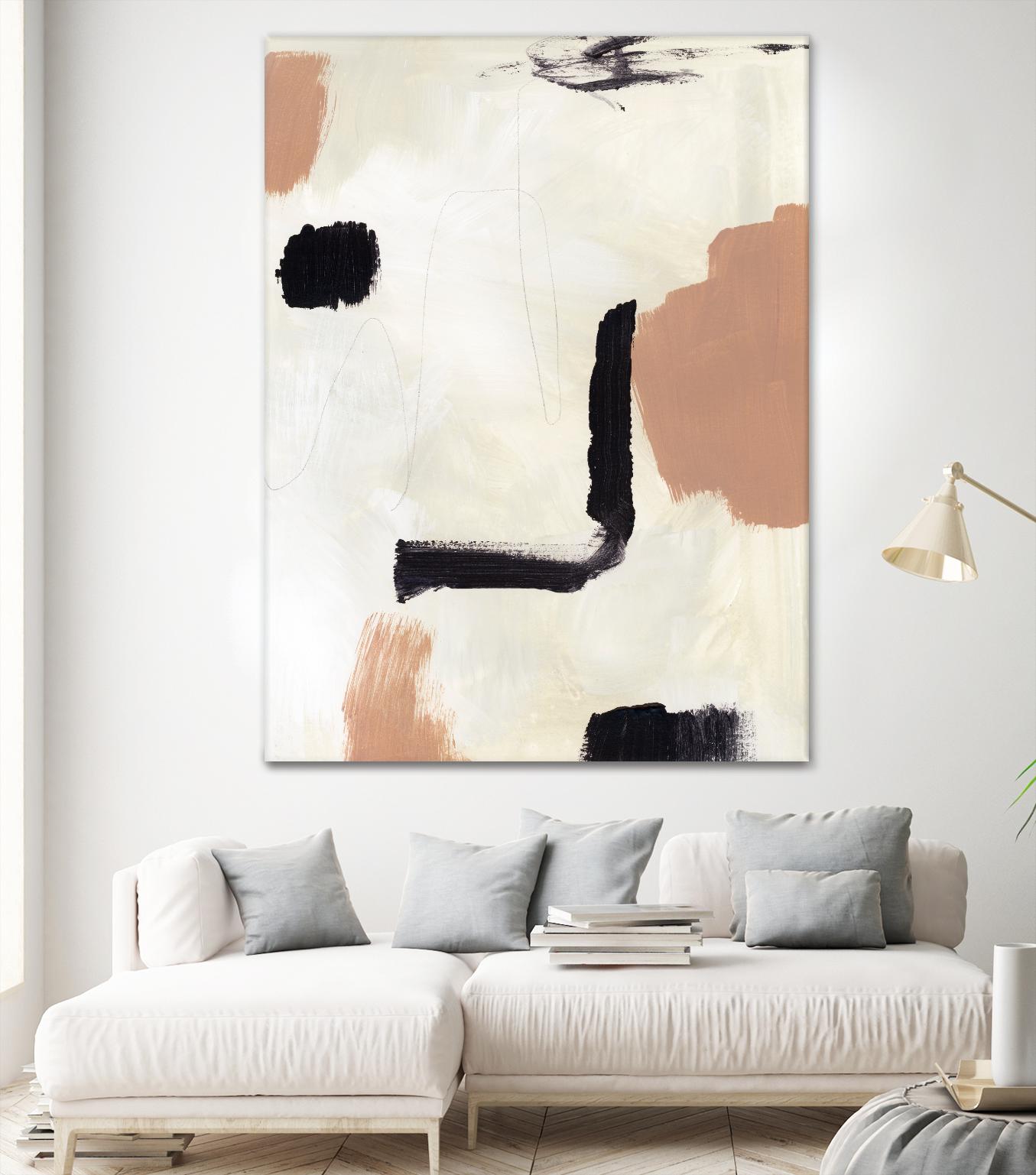 Dialogue I by Victoria Barnes on GIANT ART - beige abstract abstract 