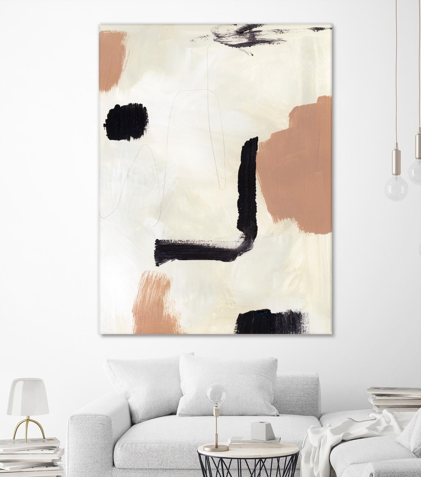 Dialogue I by Victoria Barnes on GIANT ART - beige abstract abstract 