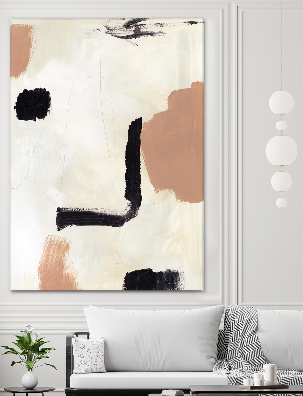 Dialogue I by Victoria Barnes on GIANT ART - beige abstract abstract 
