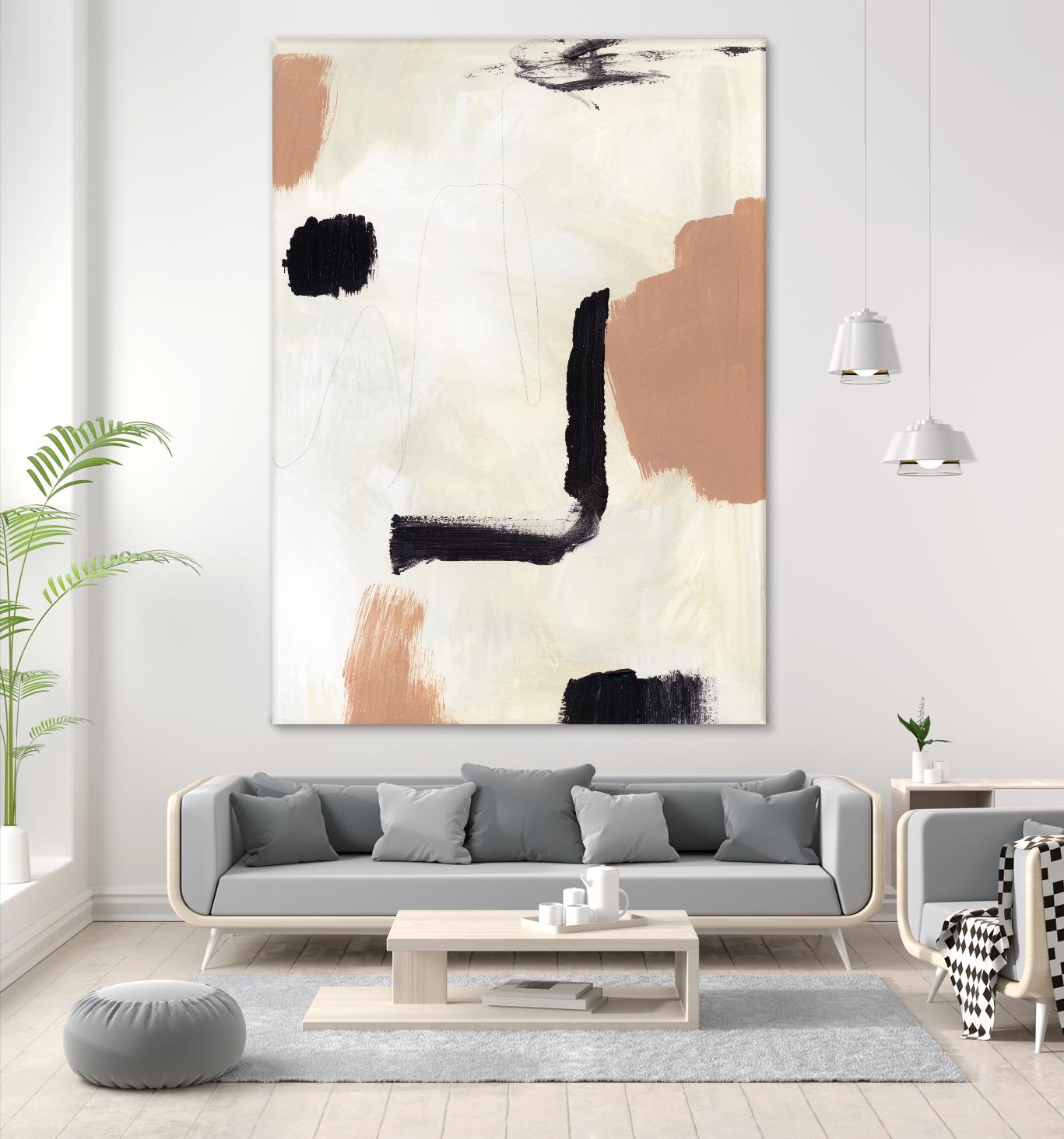 Dialogue I by Victoria Barnes on GIANT ART - beige abstract abstract 