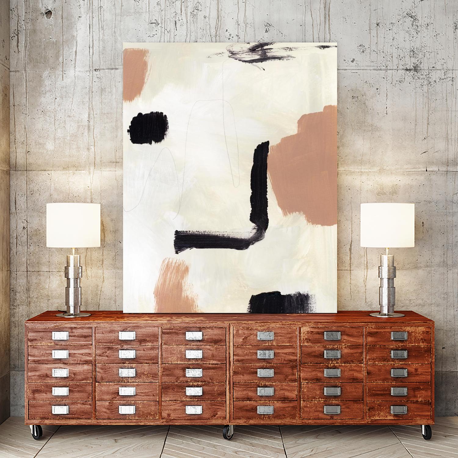 Dialogue I by Victoria Barnes on GIANT ART - beige abstract abstract 