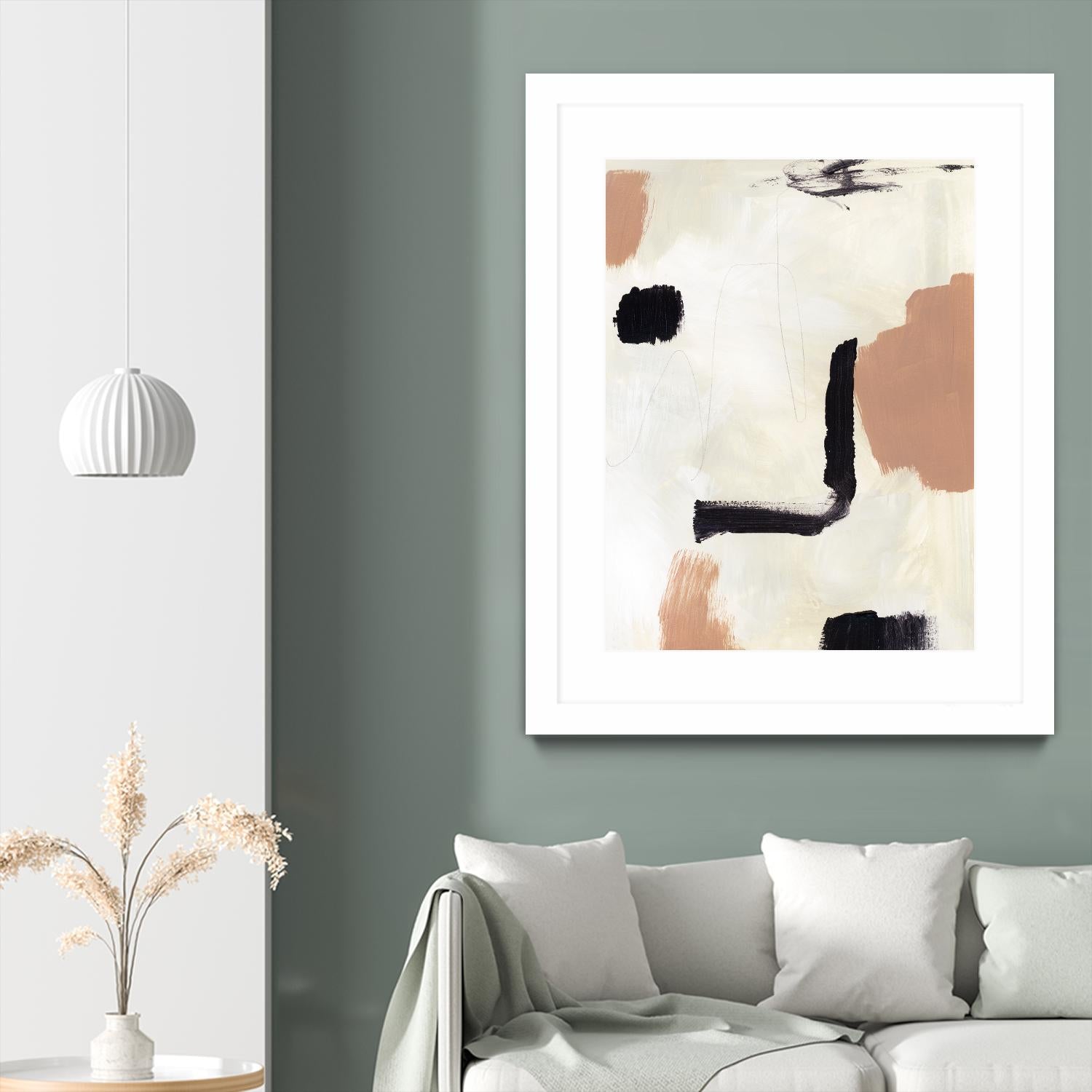 Dialogue I by Victoria Barnes on GIANT ART - beige abstract abstract 