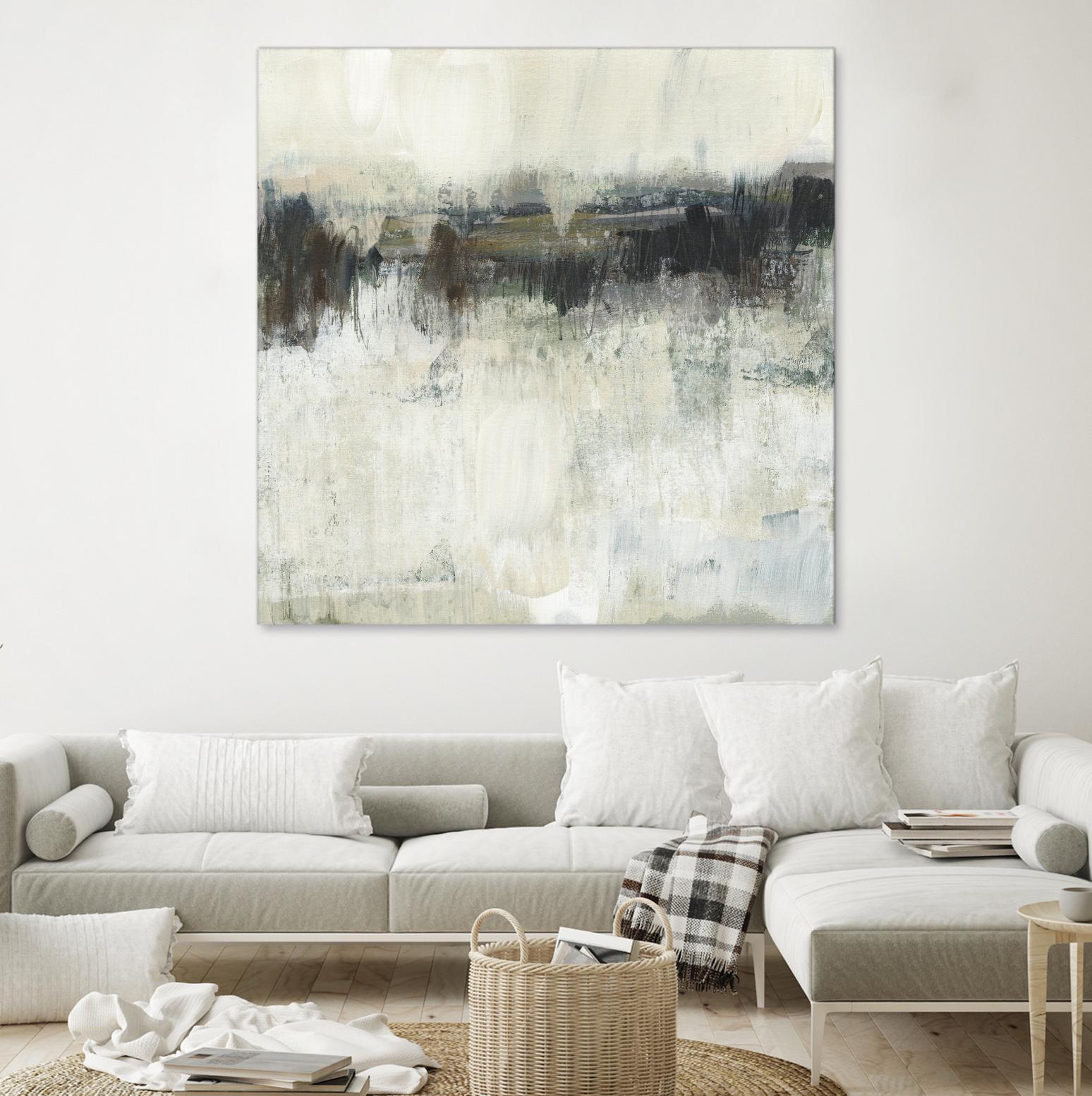 Neutral Horizon Line I by Jennifer Goldberger on GIANT ART - beige abstract abstract