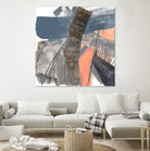 Neutrals & Coral II by Jennifer Goldberger on GIANT ART - grey  abstract abstract 