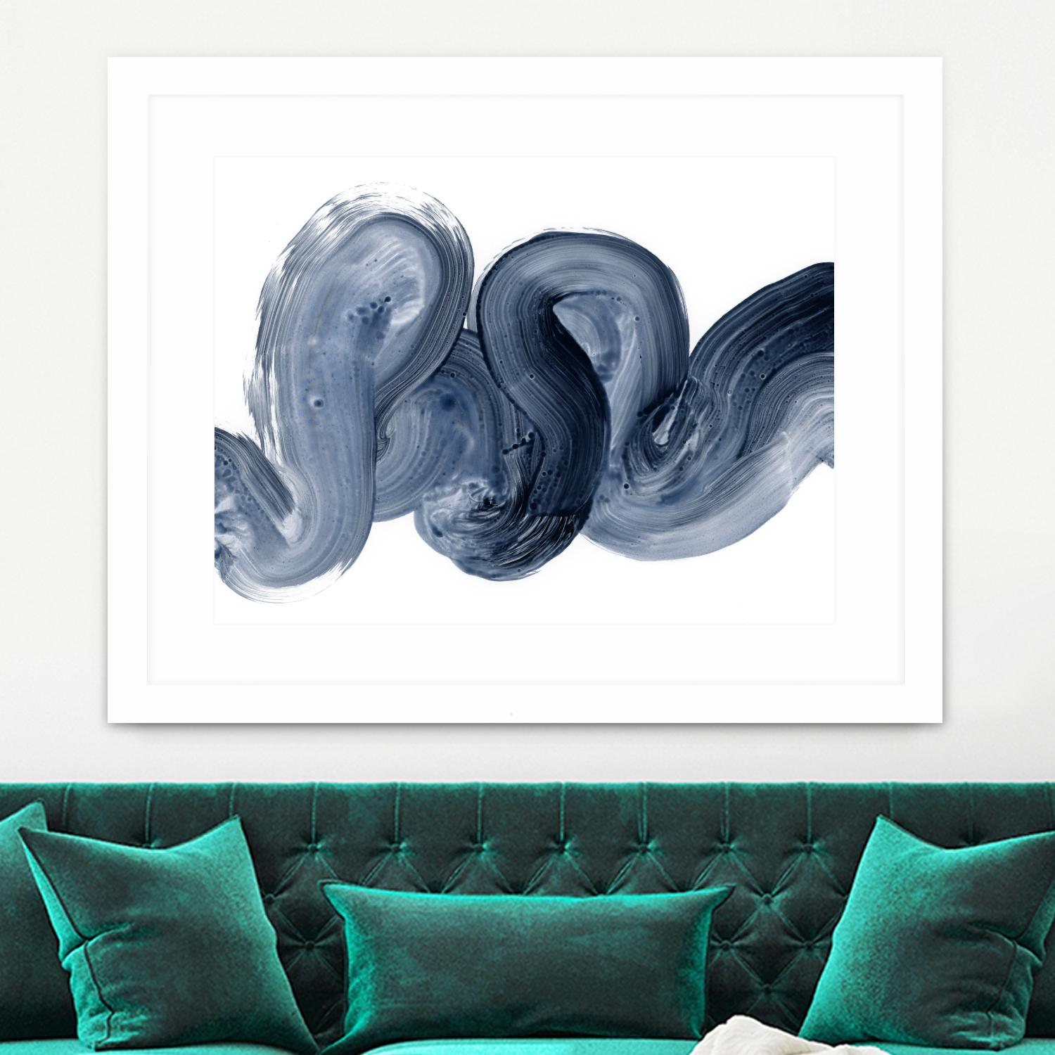 Offshore I by Victoria Barnes on GIANT ART - blue  abstract abstract