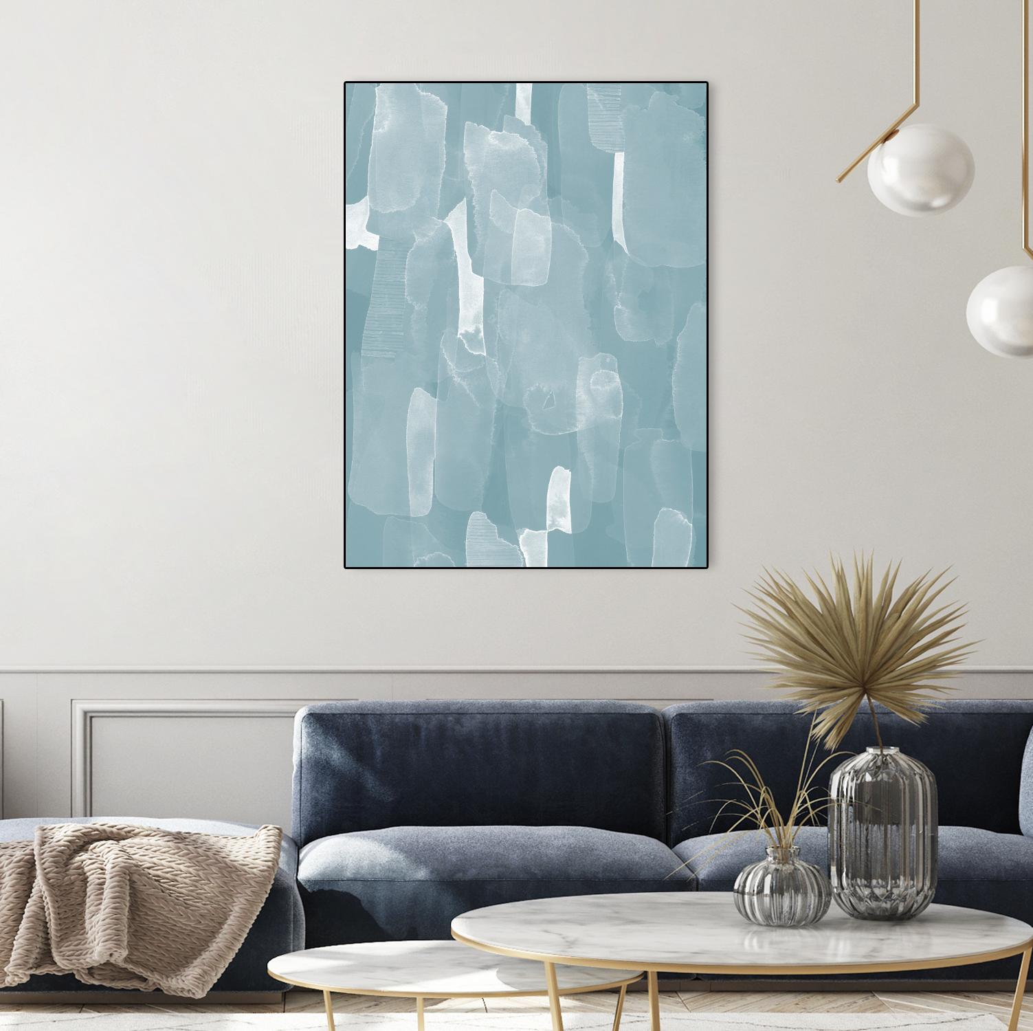 Smoke Stack II by Grace Popp on GIANT ART - blue abstract