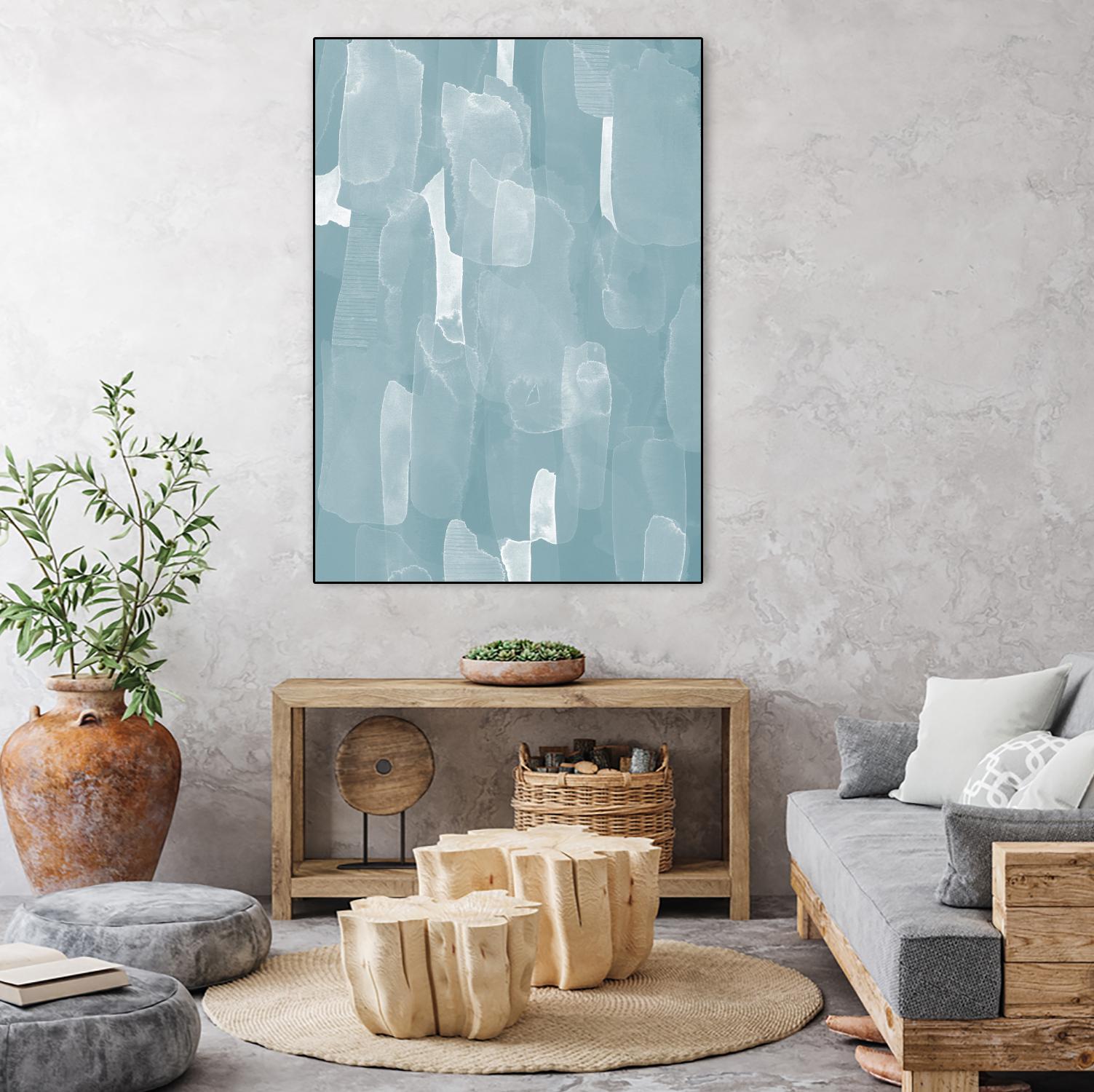 Smoke Stack II by Grace Popp on GIANT ART - blue abstract