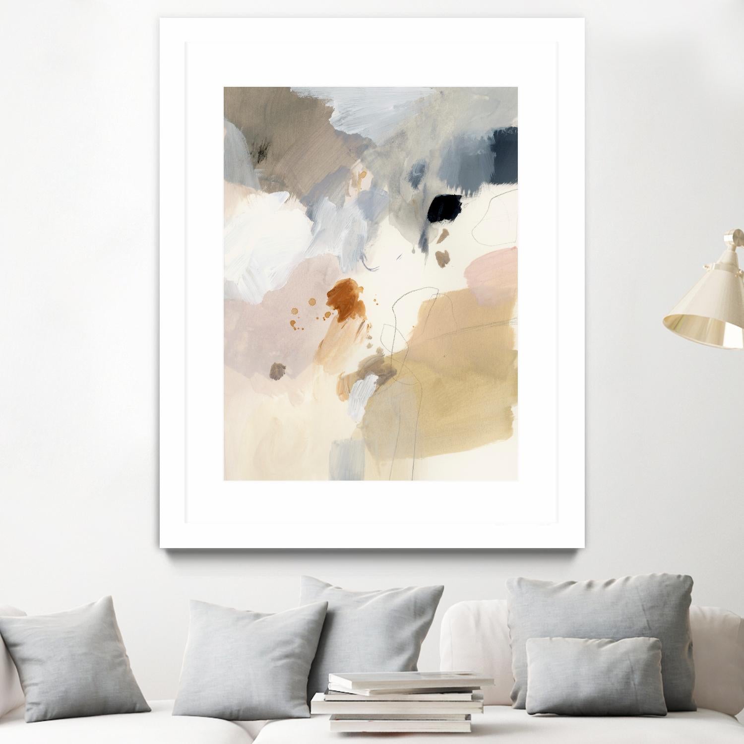 Neutral Scrawl I by Victoria Barnes on GIANT ART - beige abstract abstract