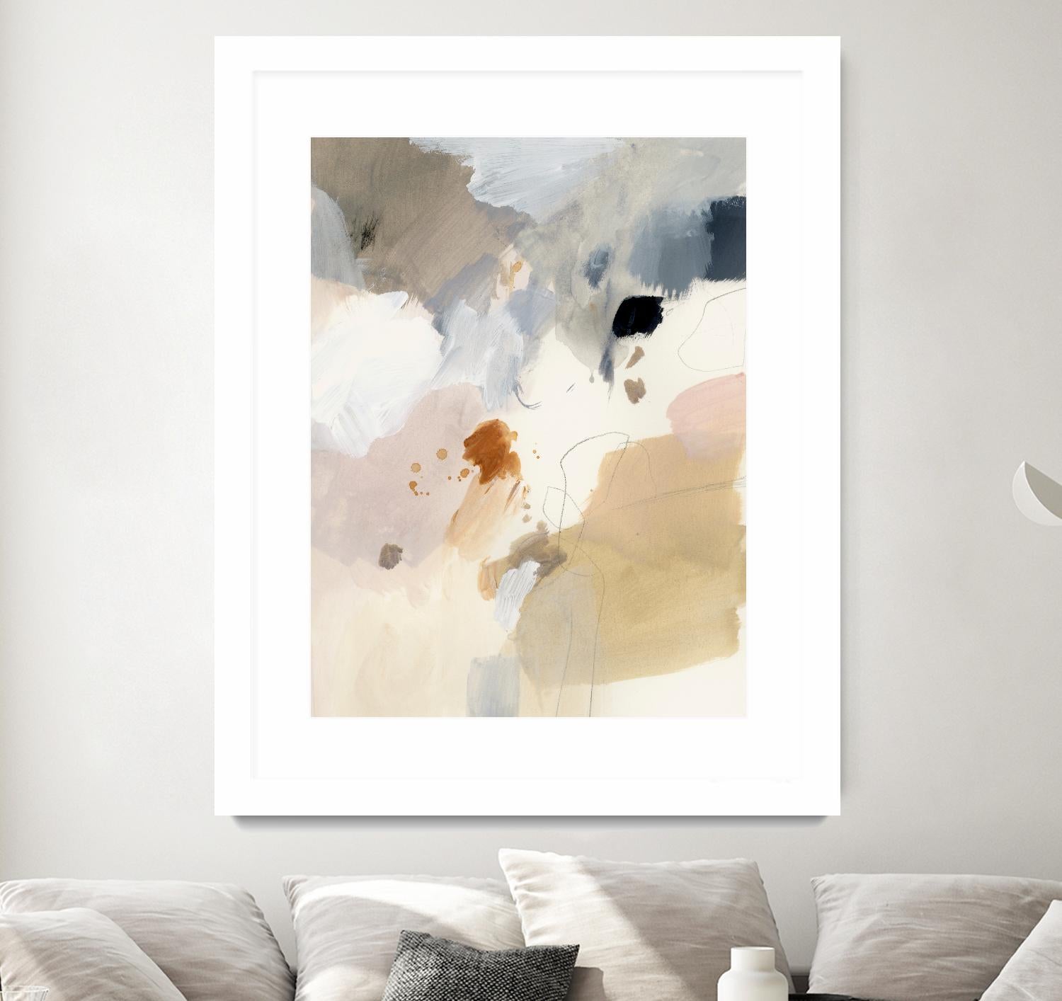 Neutral Scrawl I by Victoria Barnes on GIANT ART - beige abstract abstract