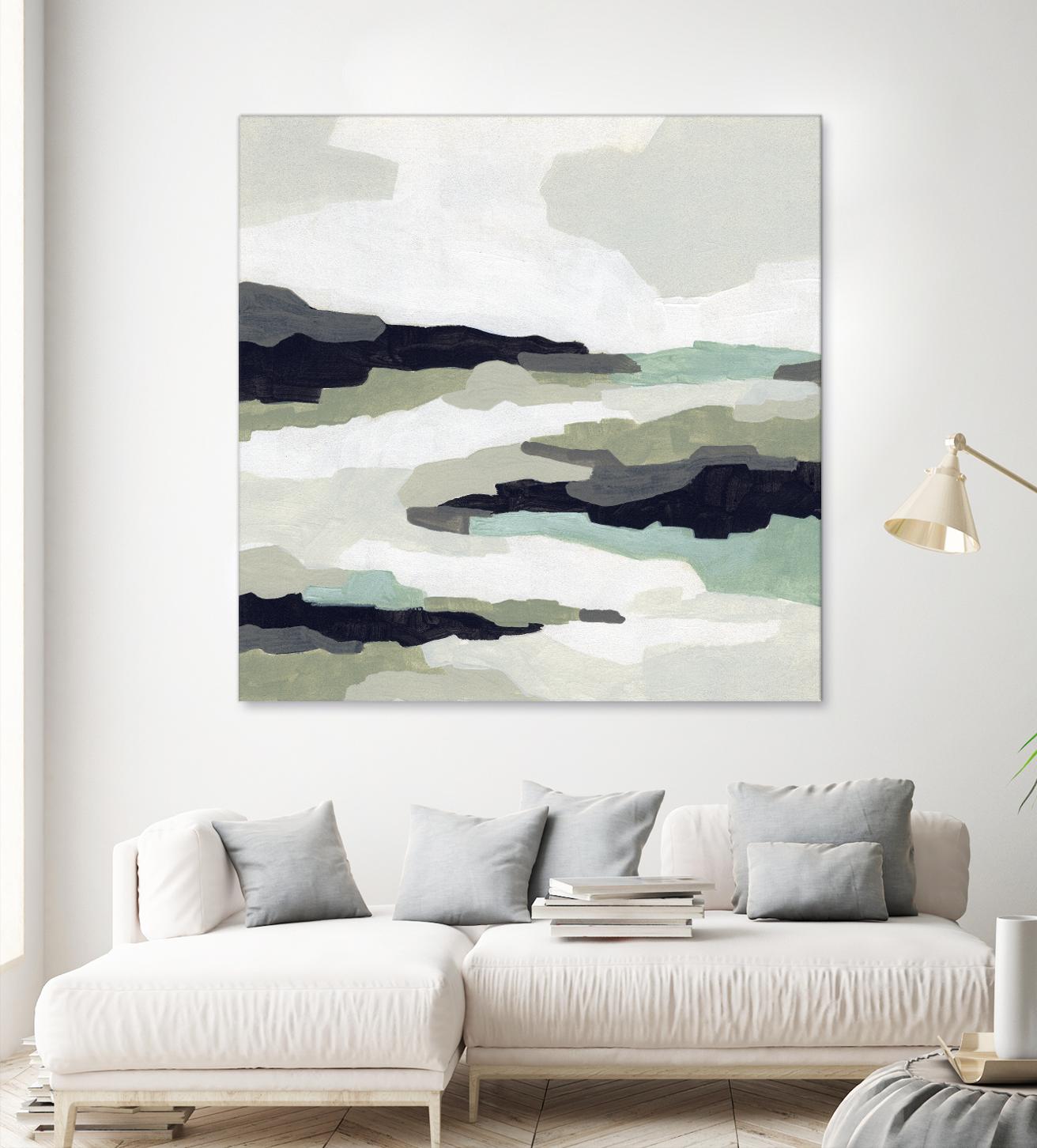 Mint Mesa II by June Vess on GIANT ART - grey  abstract abstract 