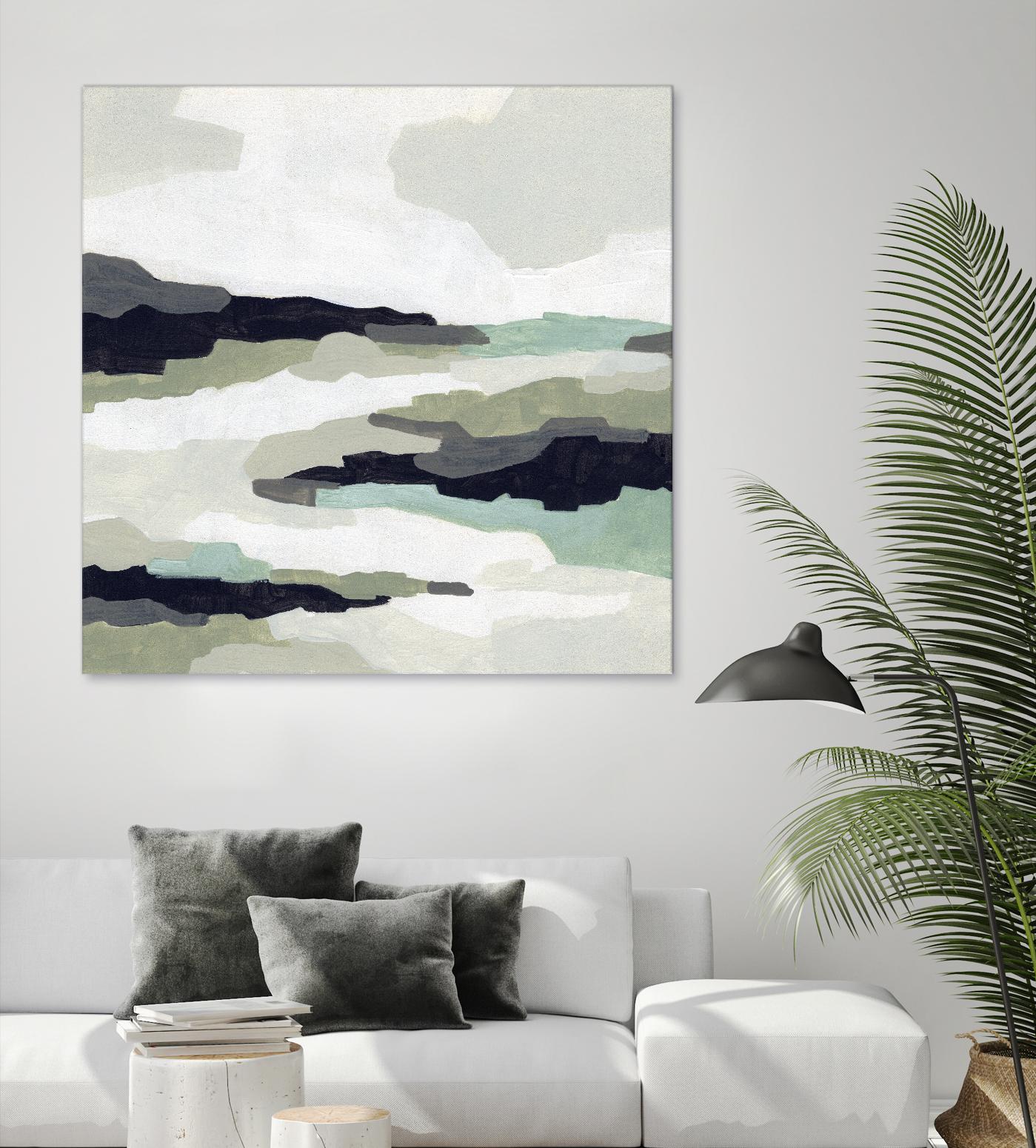 Mint Mesa II by June Vess on GIANT ART - grey  abstract abstract 