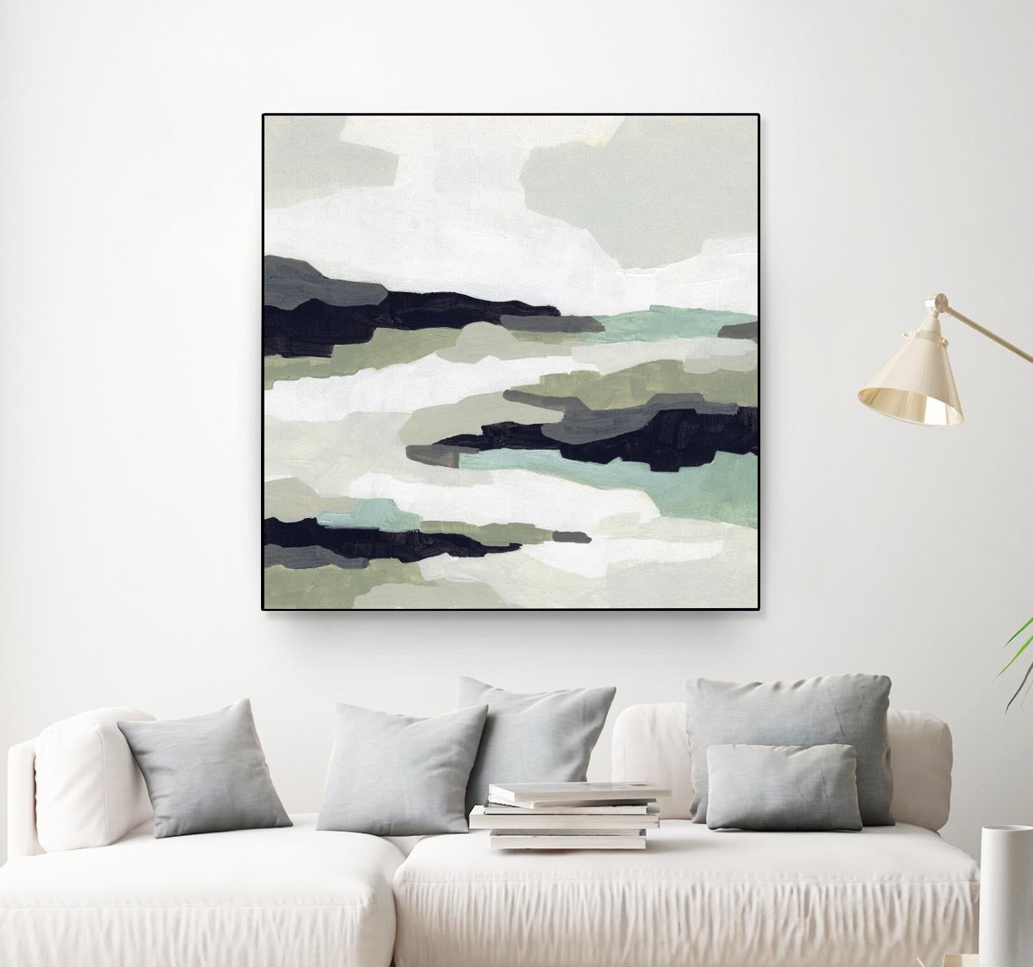 Mint Mesa II by June Vess on GIANT ART - grey  abstract abstract 