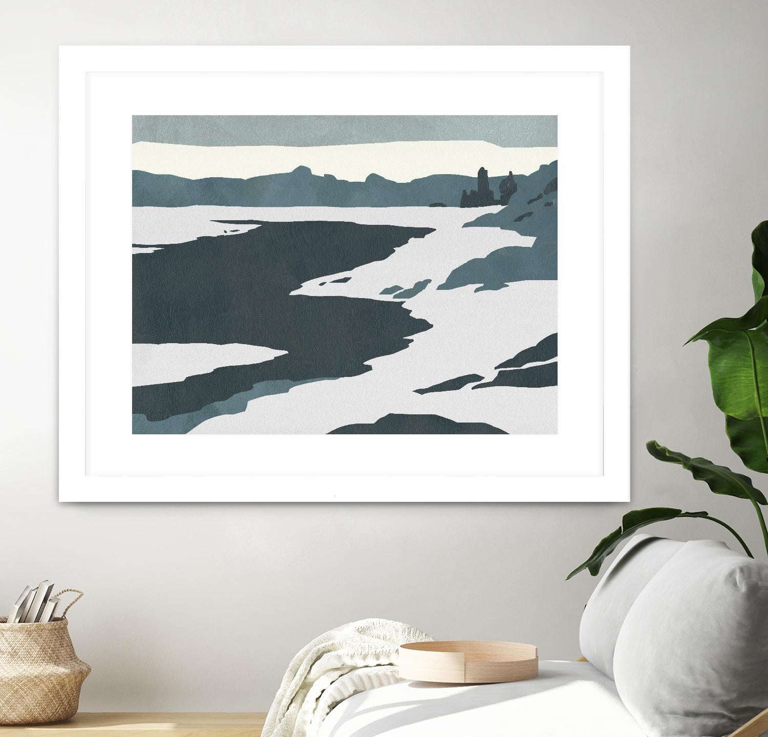 Cutter Island IV by Jacob Green on GIANT ART - green landscapes & seascapes abstract 