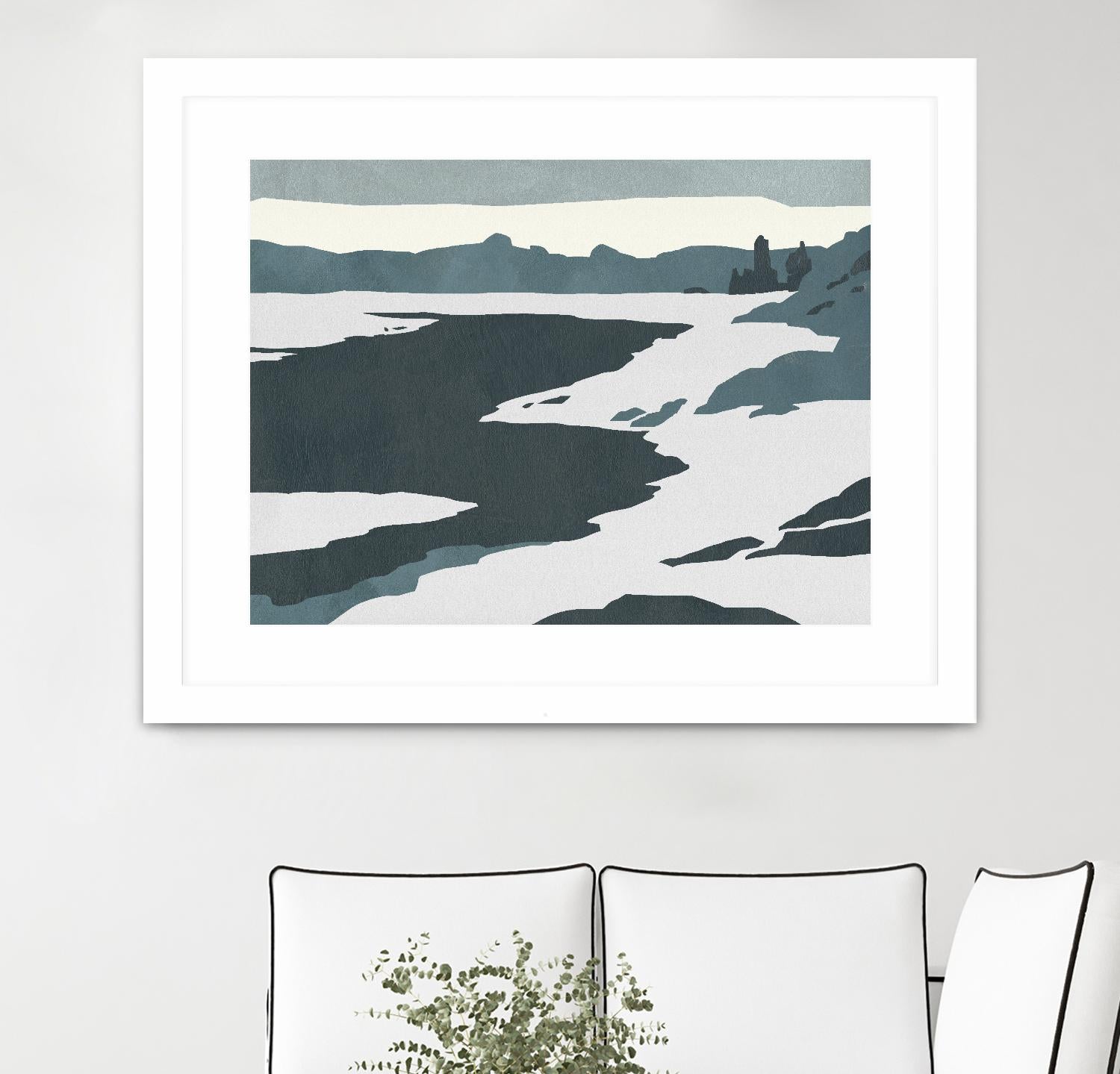 Cutter Island IV by Jacob Green on GIANT ART - green landscapes & seascapes abstract 