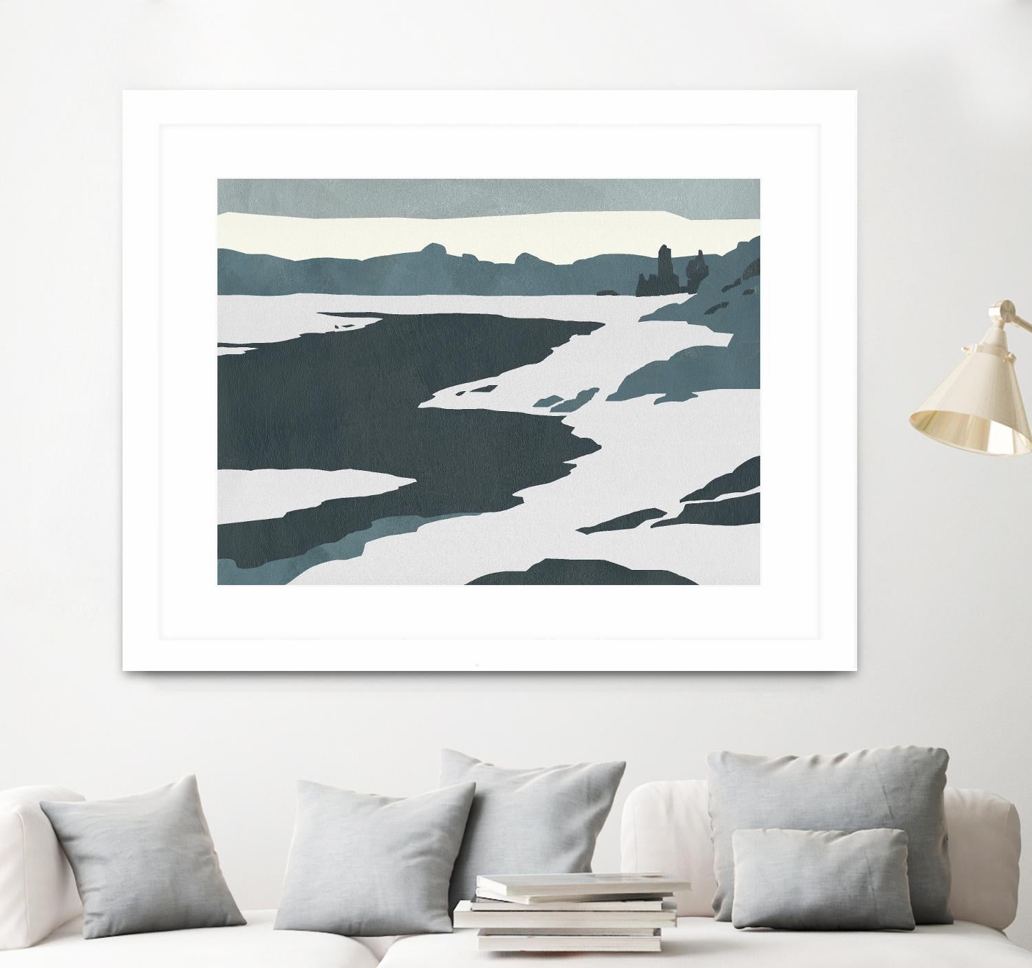 Cutter Island IV by Jacob Green on GIANT ART - green landscapes & seascapes abstract 