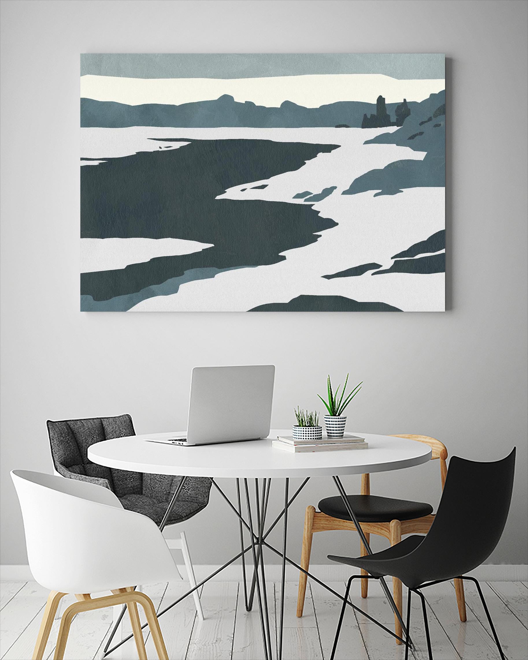 Cutter Island IV by Jacob Green on GIANT ART - green landscapes & seascapes abstract 