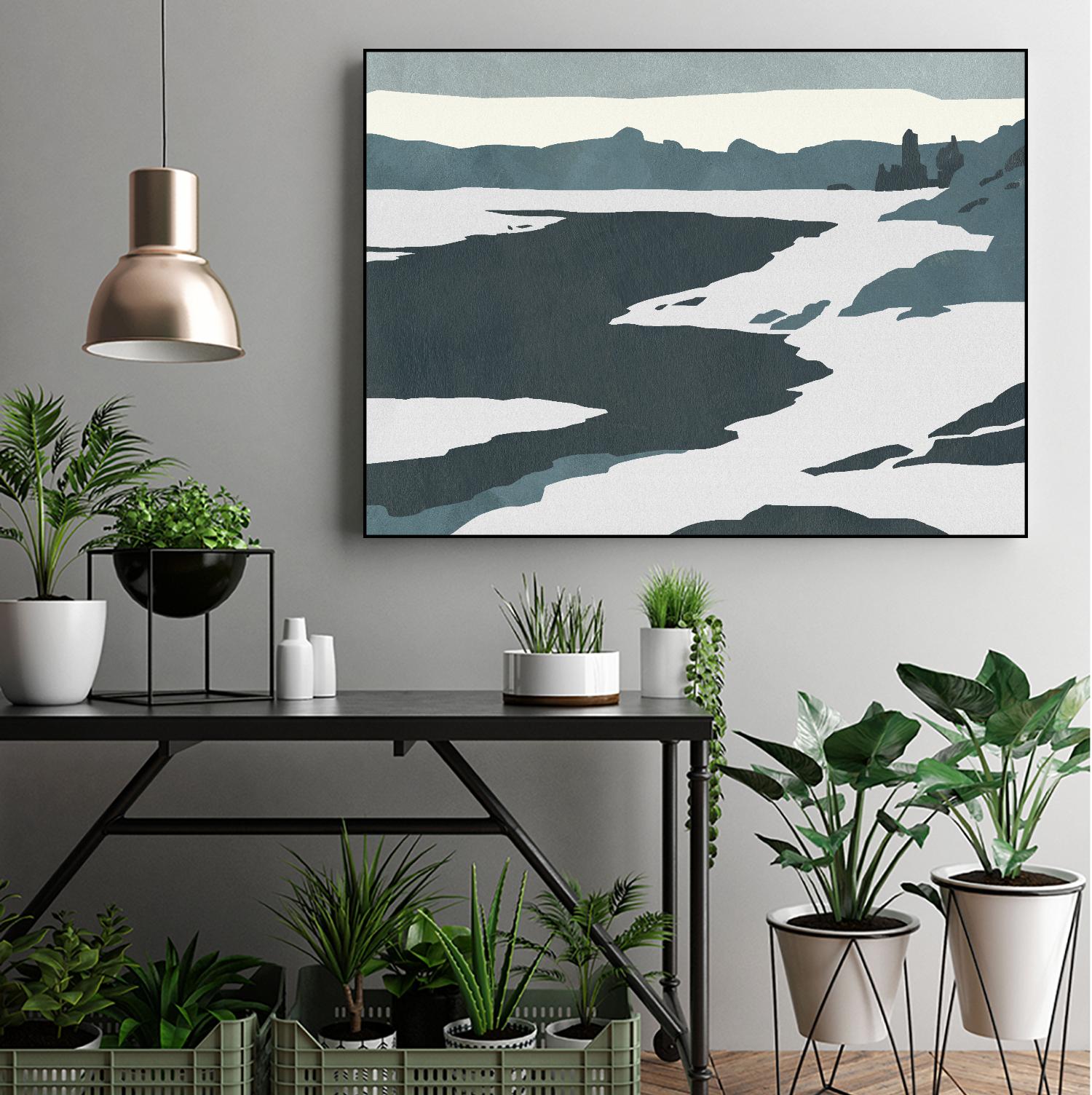 Cutter Island IV by Jacob Green on GIANT ART - green landscapes & seascapes abstract 