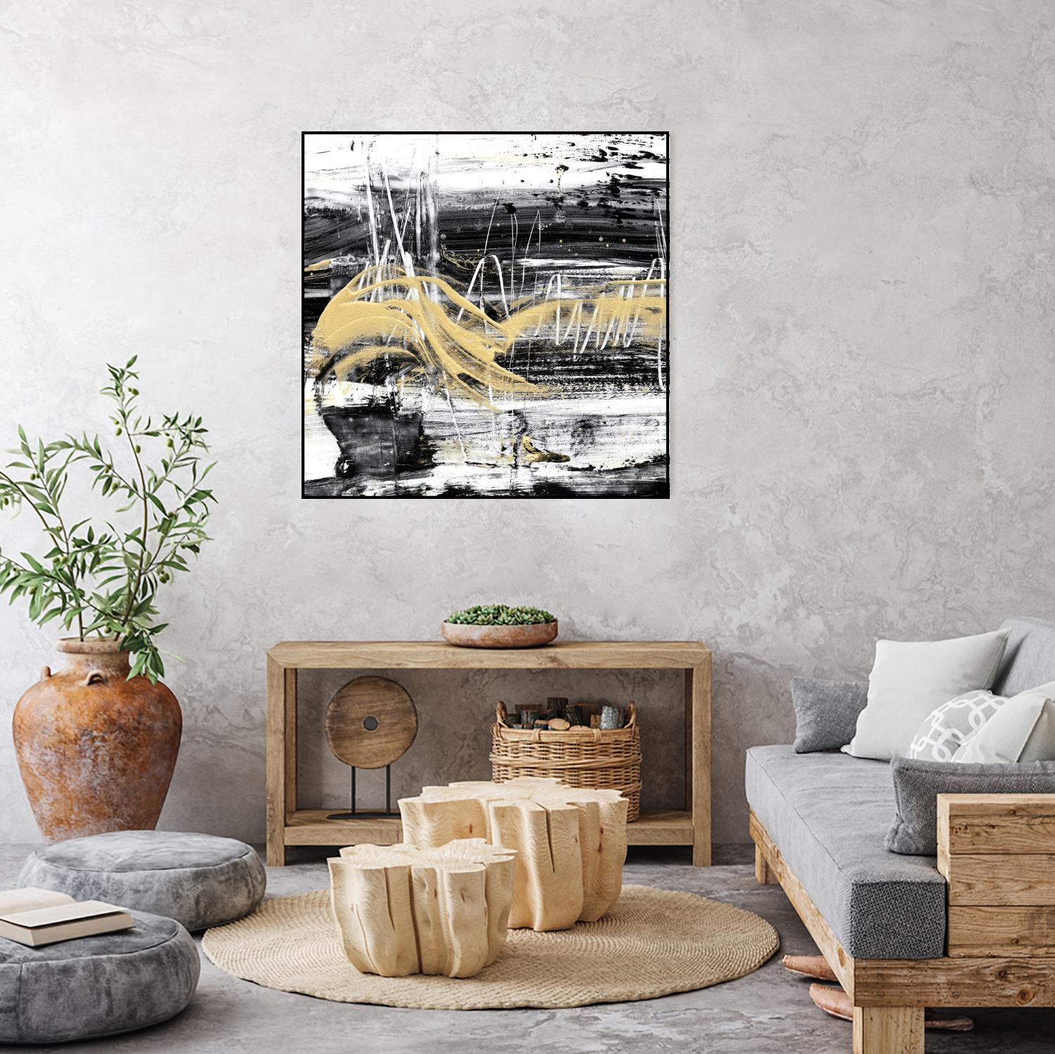 Gold Wave I by Ethan Harper on GIANT ART - gold abstract abstract