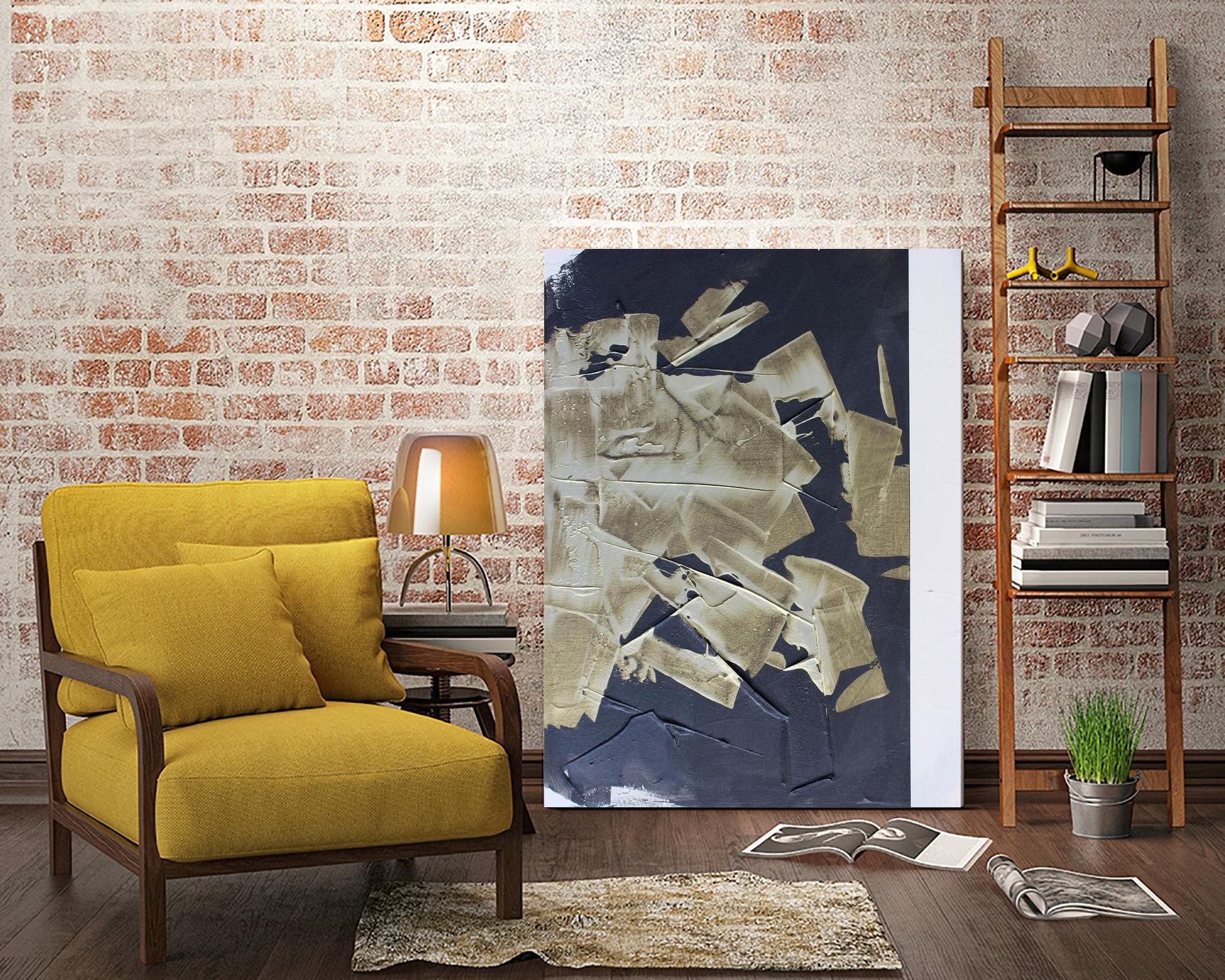 Gold Divided IV by Kent Youngstrom on GIANT ART - gold abstract abstract