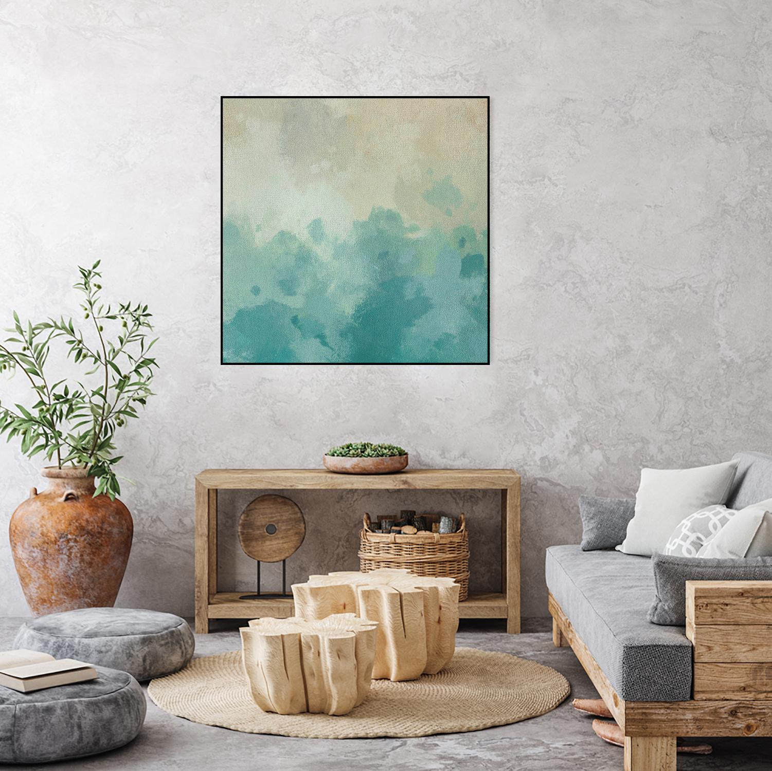 Summer's Calm I by Alonzo Saunders on GIANT ART - beige abstract abstract