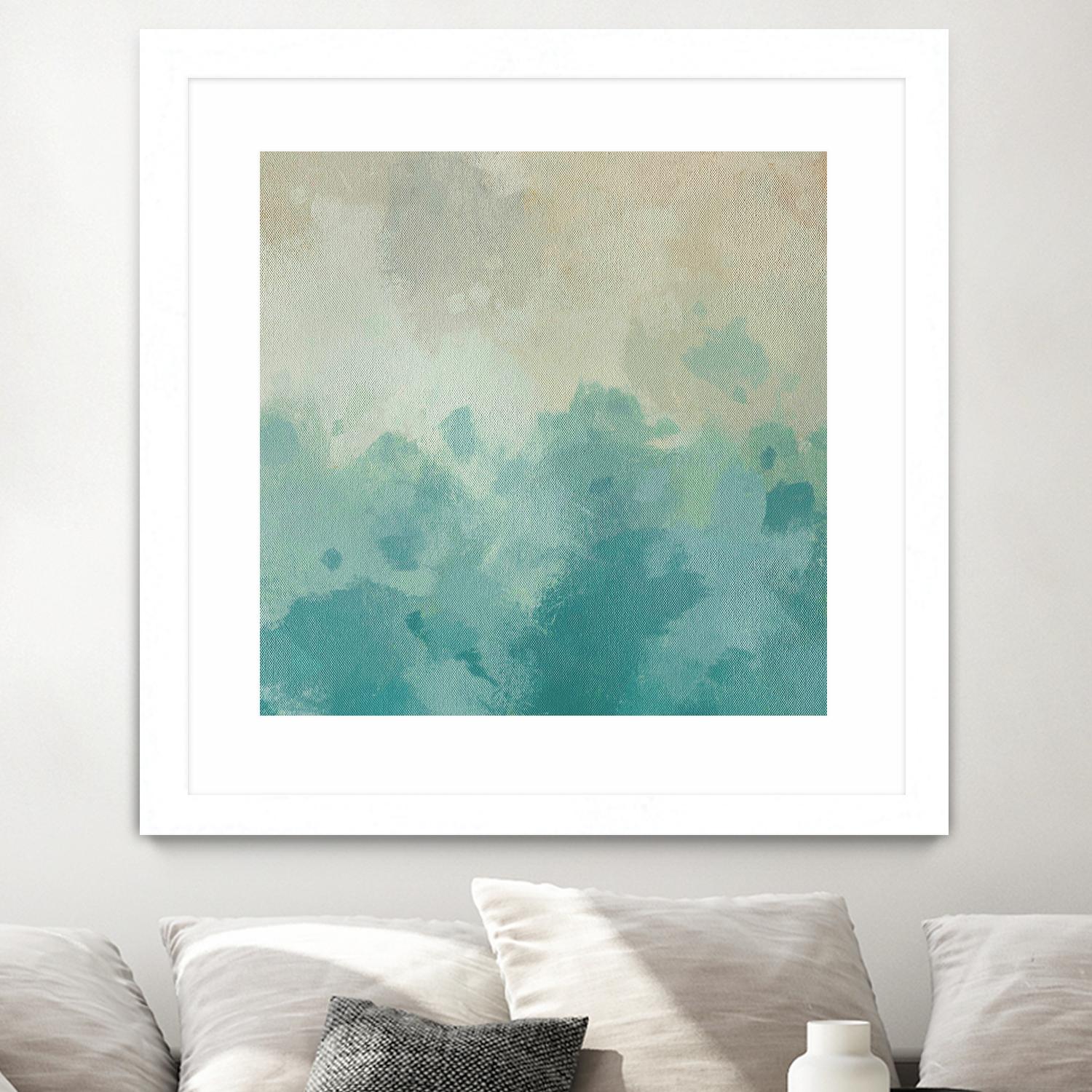 Summer's Calm I by Alonzo Saunders on GIANT ART - beige abstract abstract