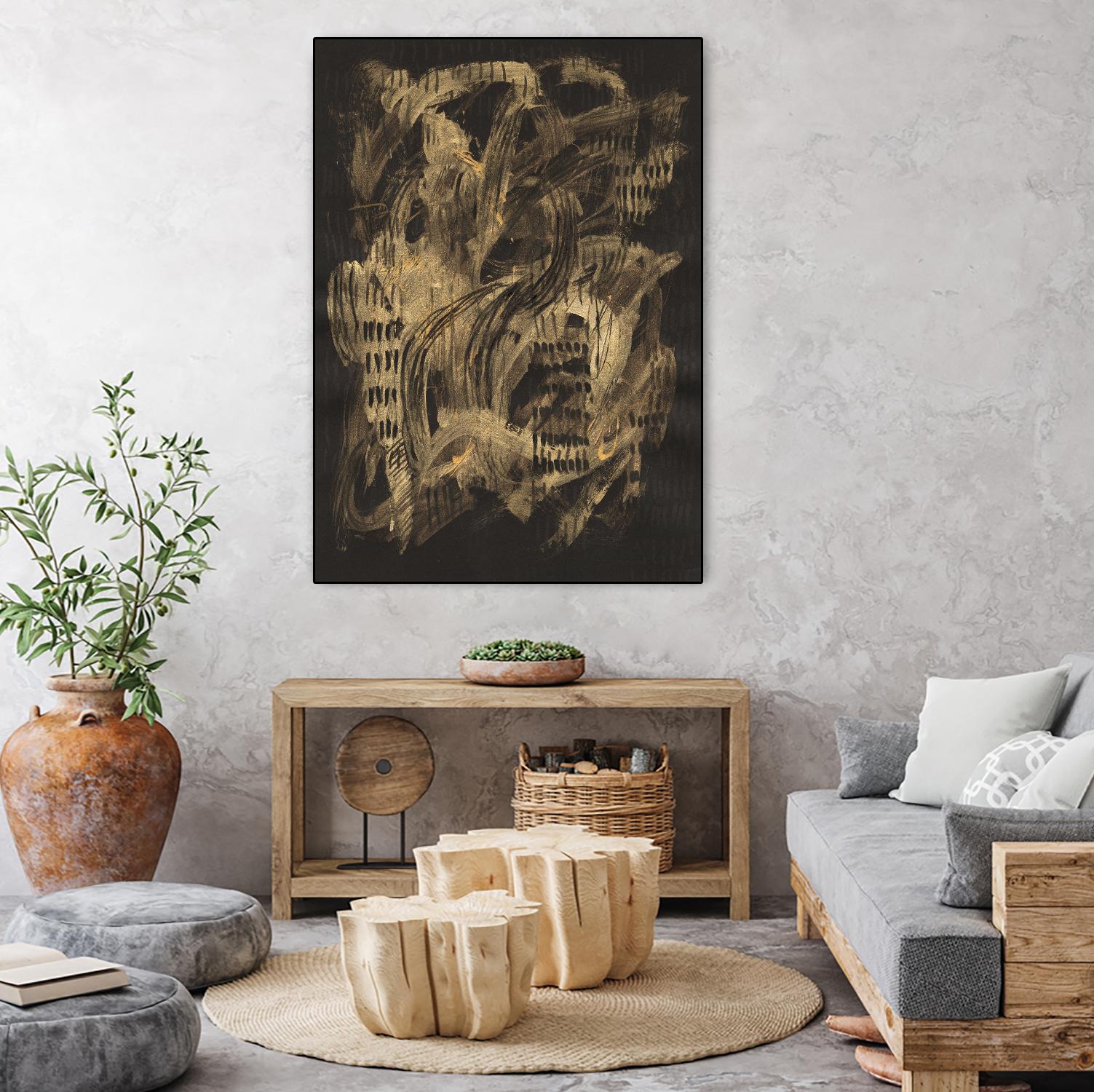 Velocity by Lori Arbel on GIANT ART - gold abstract abstract