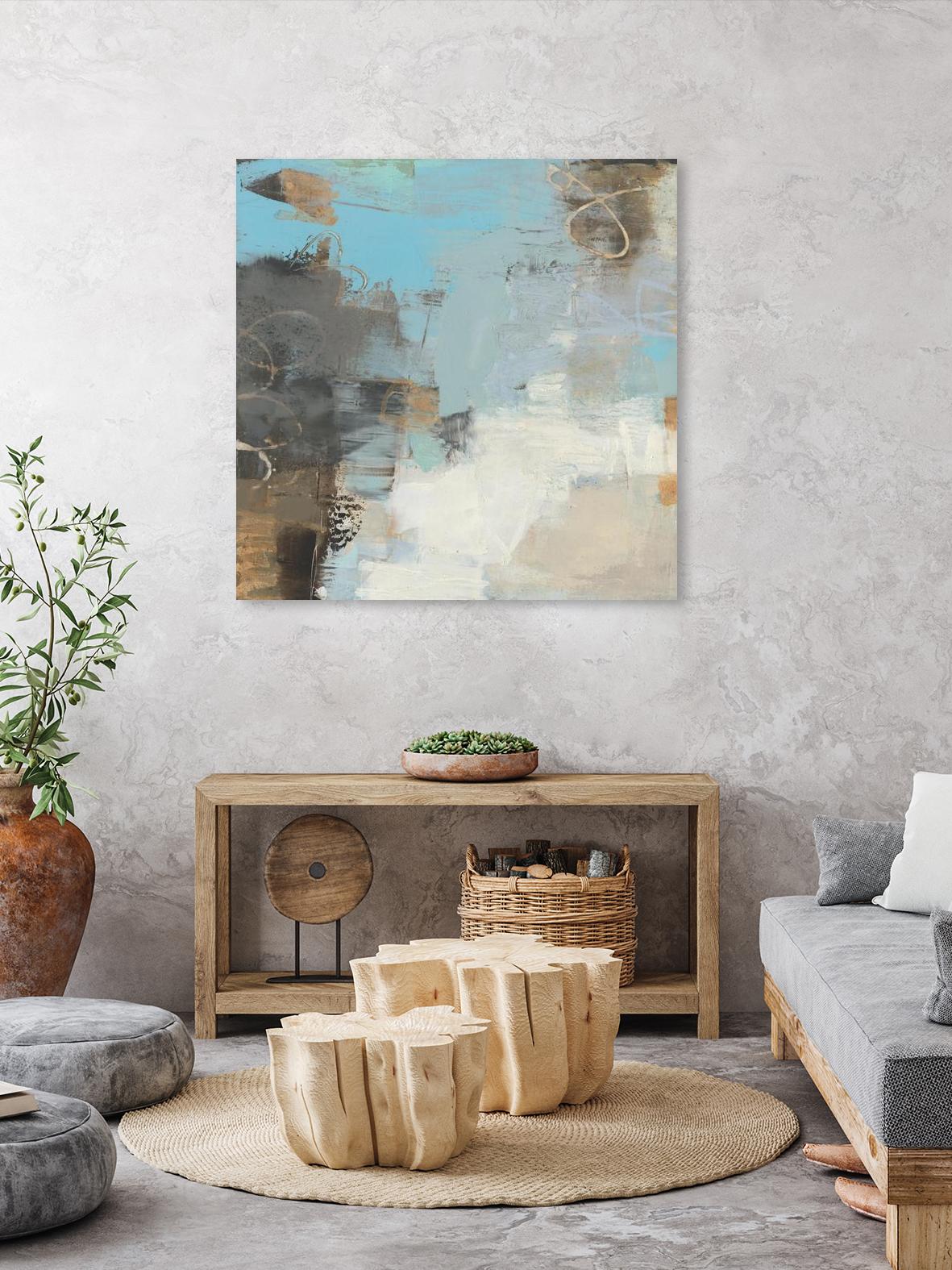 Printed Thither II by Sue Jachimiec on GIANT ART - gold abstract