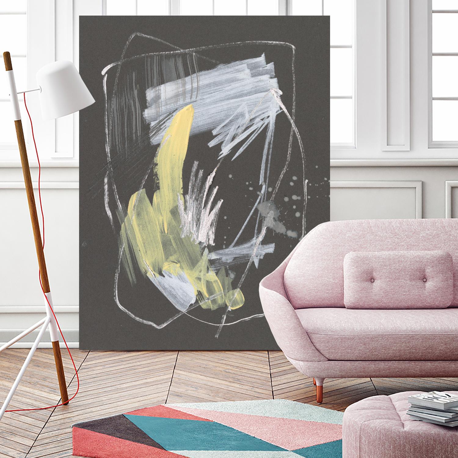 Sunny Marks II by Jennifer Goldberger on GIANT ART - grey  abstract abstract 