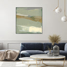 Sage & Gold Swipe III by Jennifer Goldberger on GIANT ART - green abstract abstract 