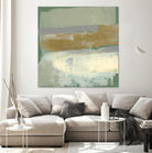 Sage & Gold Swipe IV by Jennifer Goldberger on GIANT ART - gold abstract abstract
