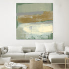 Sage & Gold Swipe IV by Jennifer Goldberger on GIANT ART - gold abstract abstract