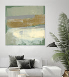 Sage & Gold Swipe IV by Jennifer Goldberger on GIANT ART - gold abstract abstract