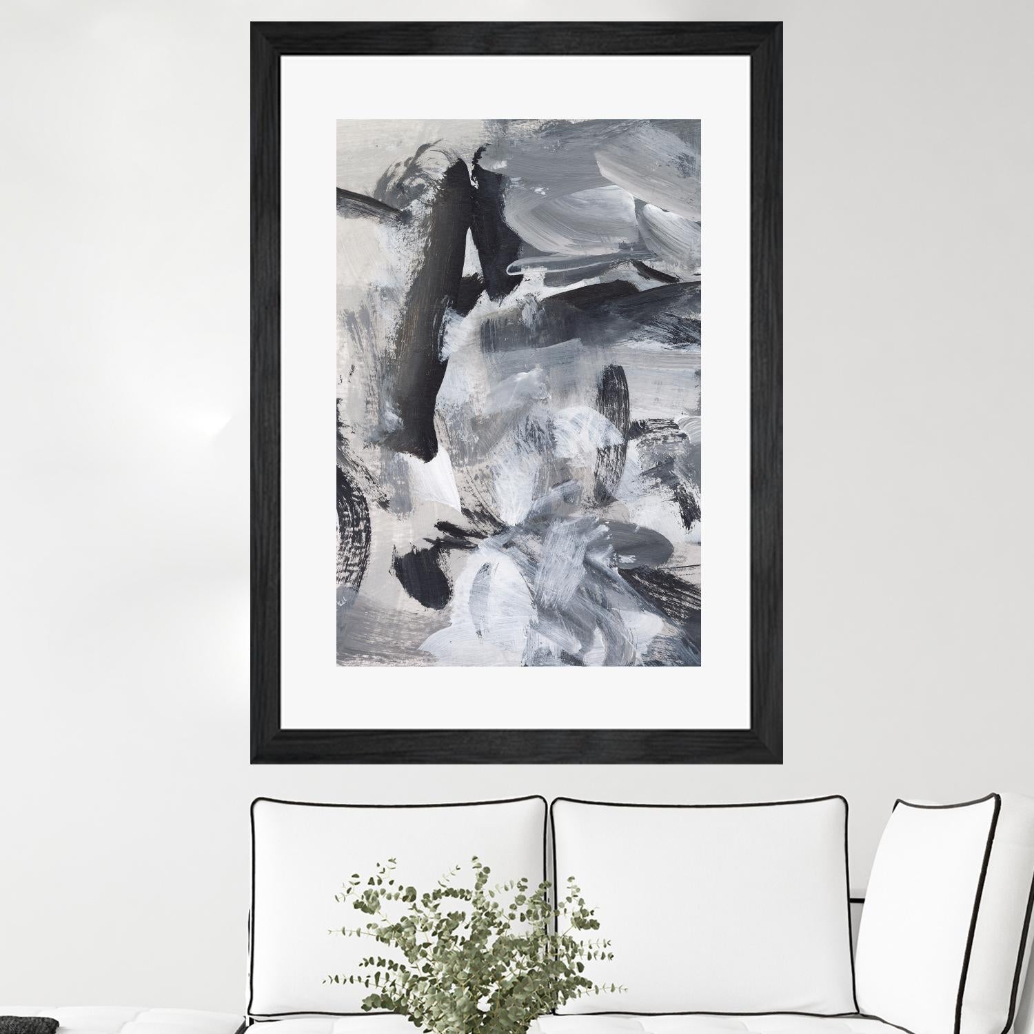 Black & White Mix III by Christina Long on GIANT ART - grey  abstract abstract 