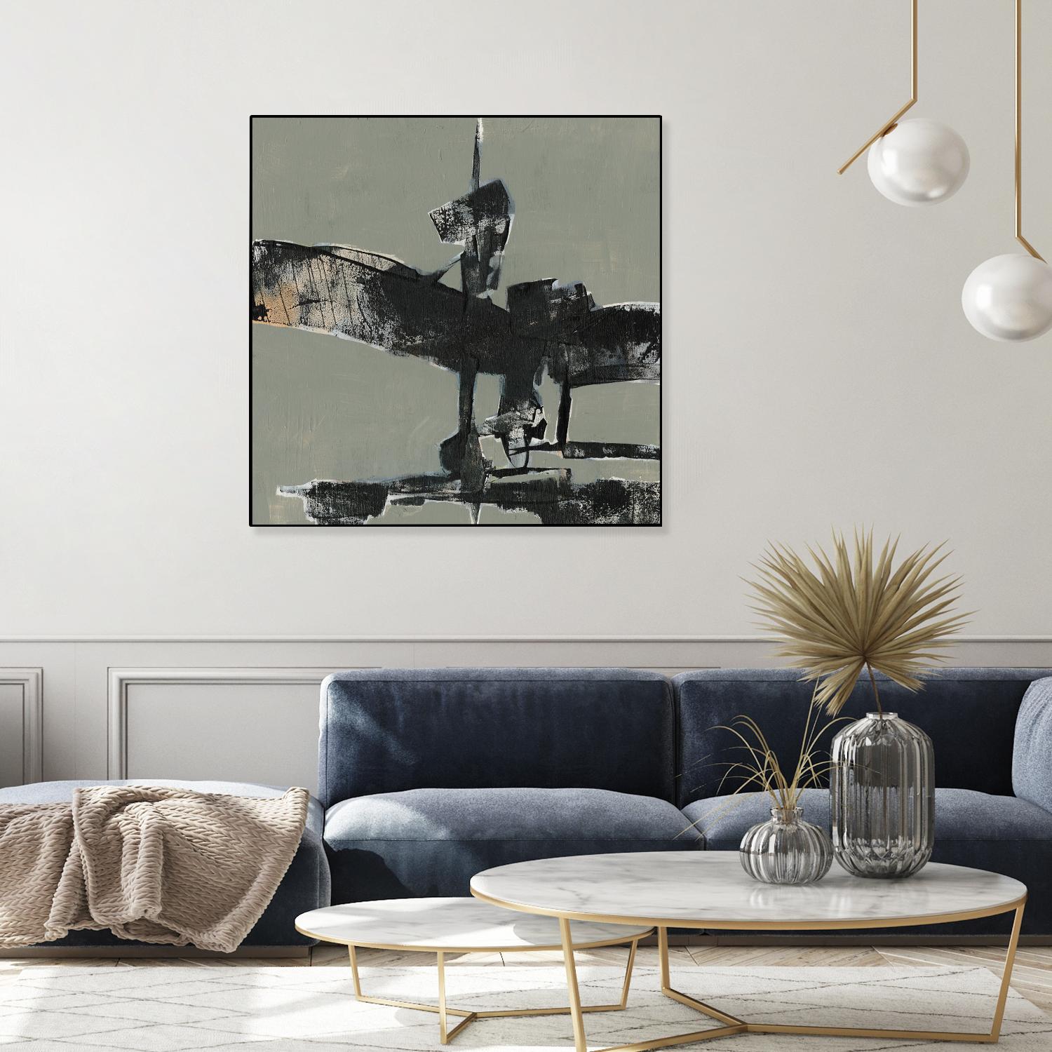 Ode an Kline IV by Jennifer Goldberger on GIANT ART - gold abstract abstract