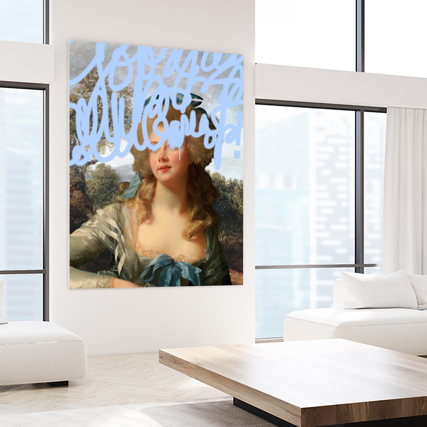 Concealed Portrait III by Victoria Barnes on GIANT ART - beige figurative figure 