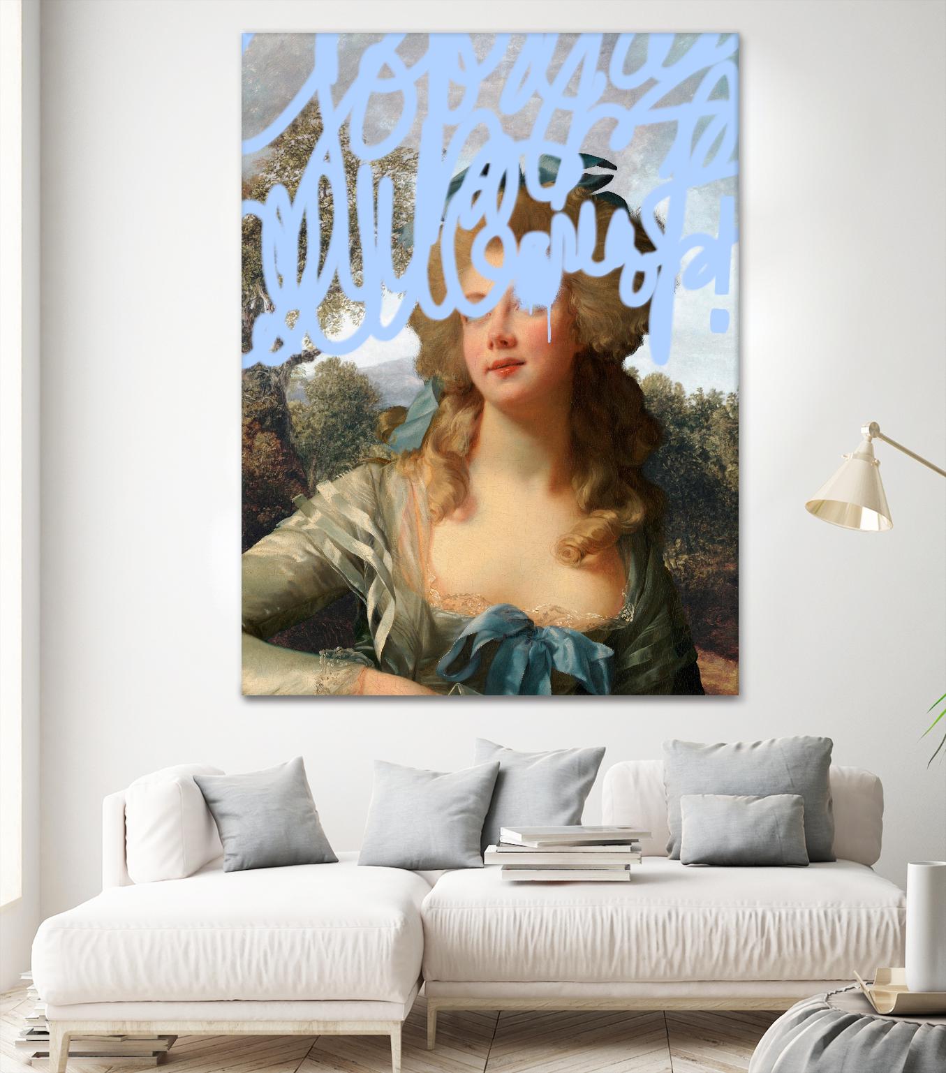 Concealed Portrait III by Victoria Barnes on GIANT ART - beige figurative figure 