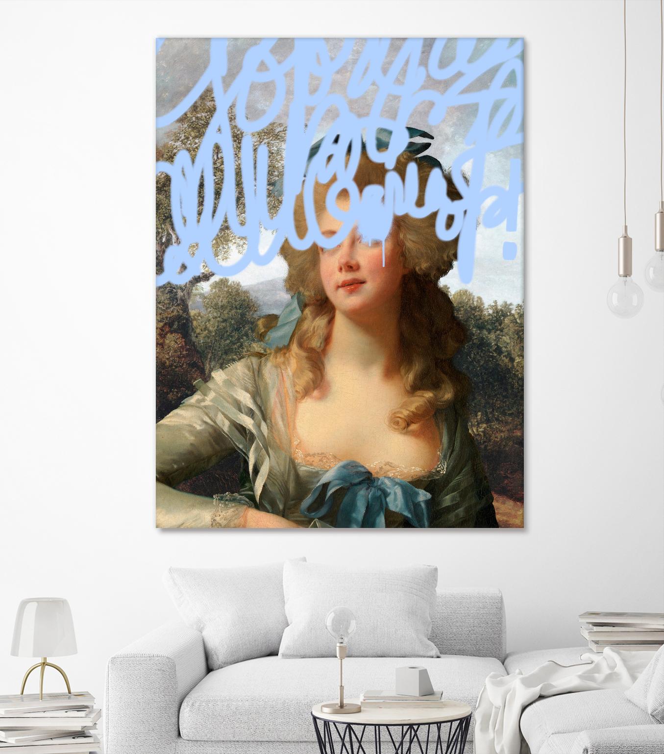 Concealed Portrait III by Victoria Barnes on GIANT ART - beige figurative figure 