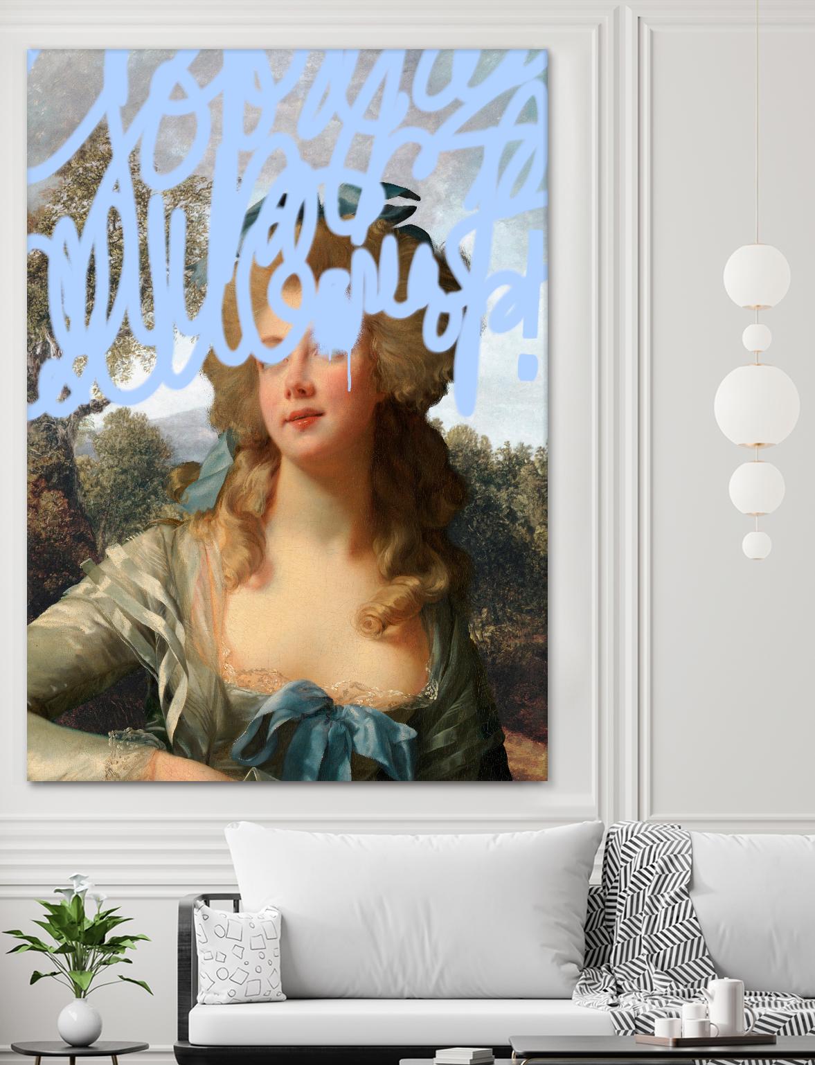 Concealed Portrait III by Victoria Barnes on GIANT ART - beige figurative figure 