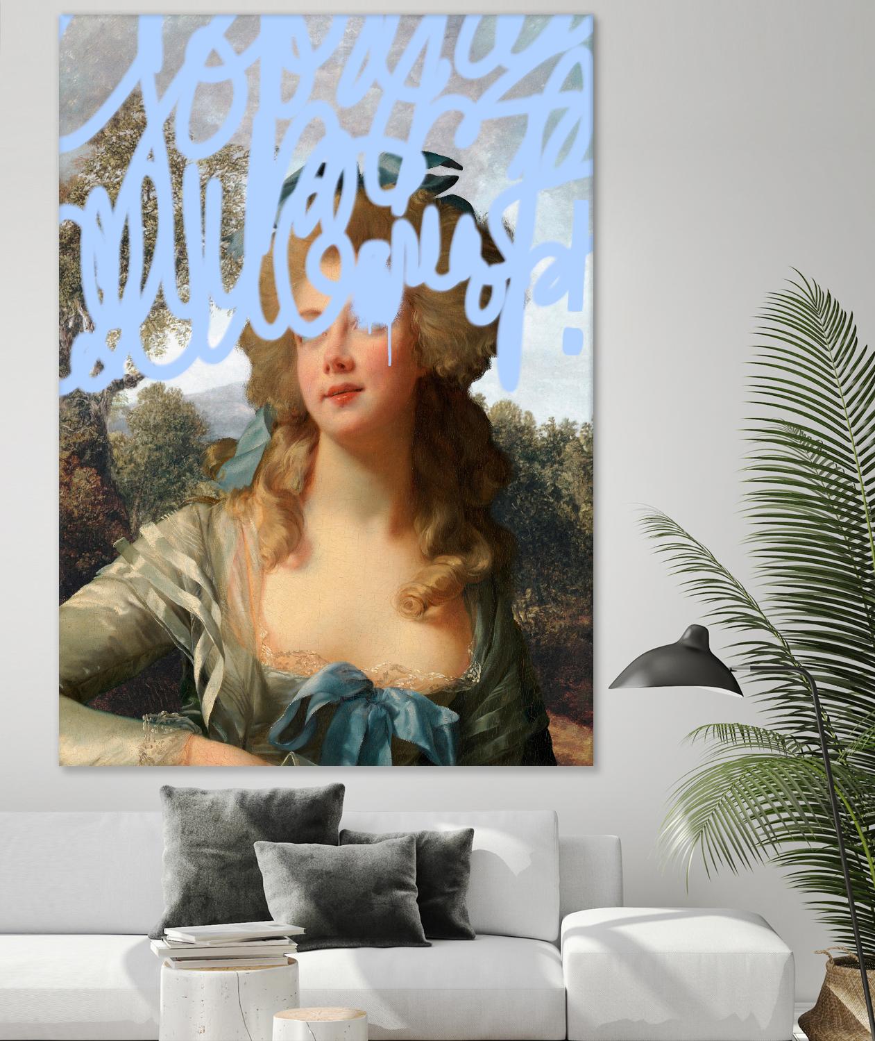 Concealed Portrait III by Victoria Barnes on GIANT ART - beige figurative figure 