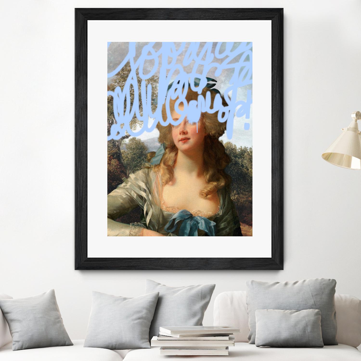 Concealed Portrait III by Victoria Barnes on GIANT ART - beige figurative figure 