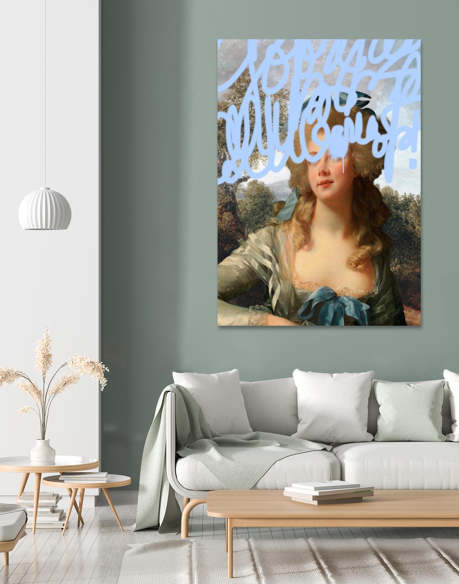 Concealed Portrait III by Victoria Barnes on GIANT ART - beige figurative figure 