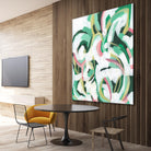 Mint Billows II by June Vess on GIANT ART - pink  abstract abstract 