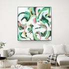 Mint Billows II by June Vess on GIANT ART - pink  abstract abstract 
